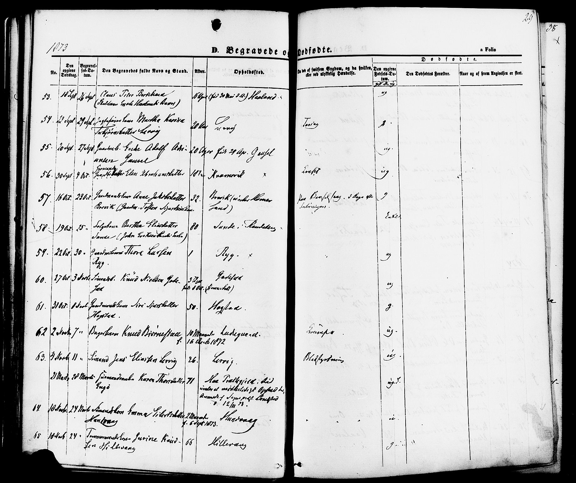 Hetland sokneprestkontor, AV/SAST-A-101826/30/30BA/L0006: Parish register (official) no. A 6, 1869-1884, p. 29