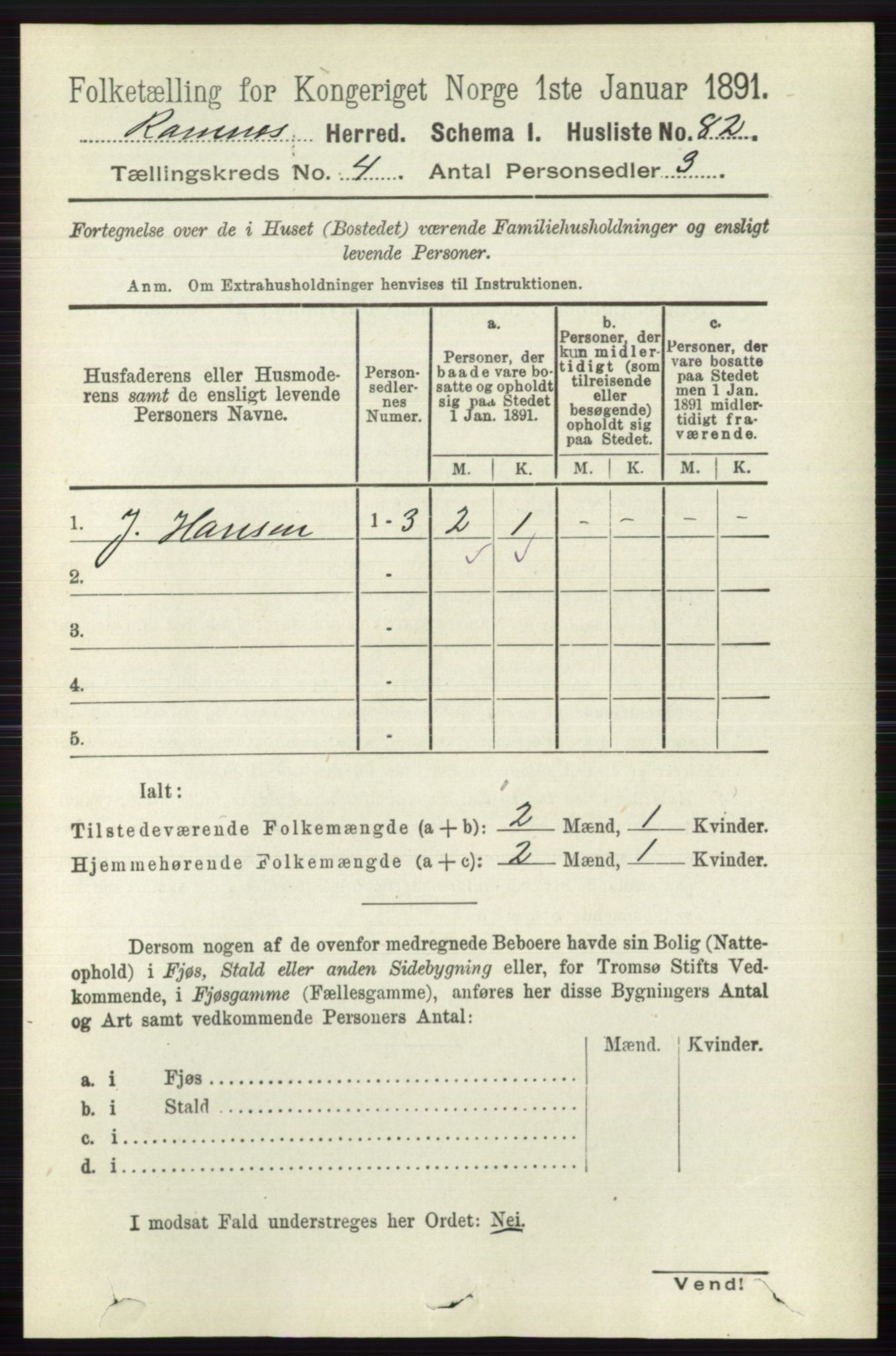 RA, 1891 census for 0718 Ramnes, 1891, p. 1942