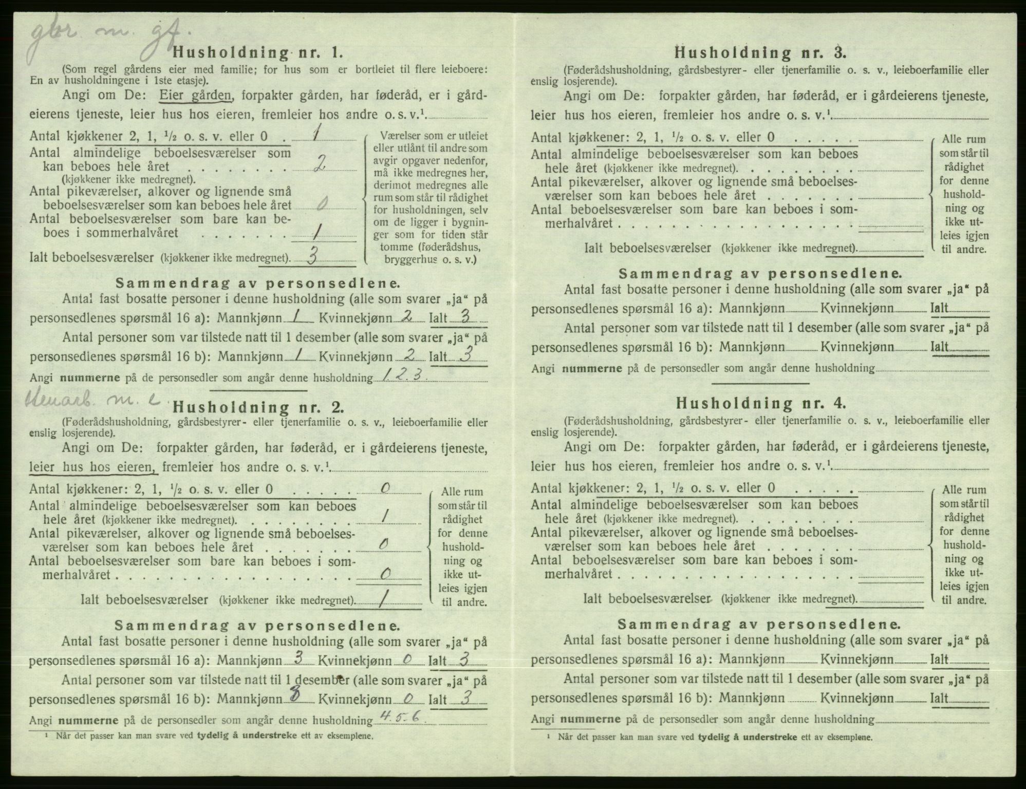 SAB, 1920 census for Evanger, 1920, p. 88