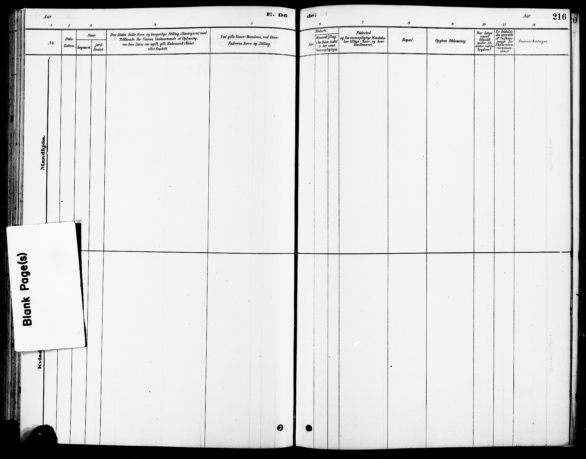 Fet prestekontor Kirkebøker, AV/SAO-A-10370a/F/Fa/L0014: Parish register (official) no. I 14, 1878-1891, p. 216