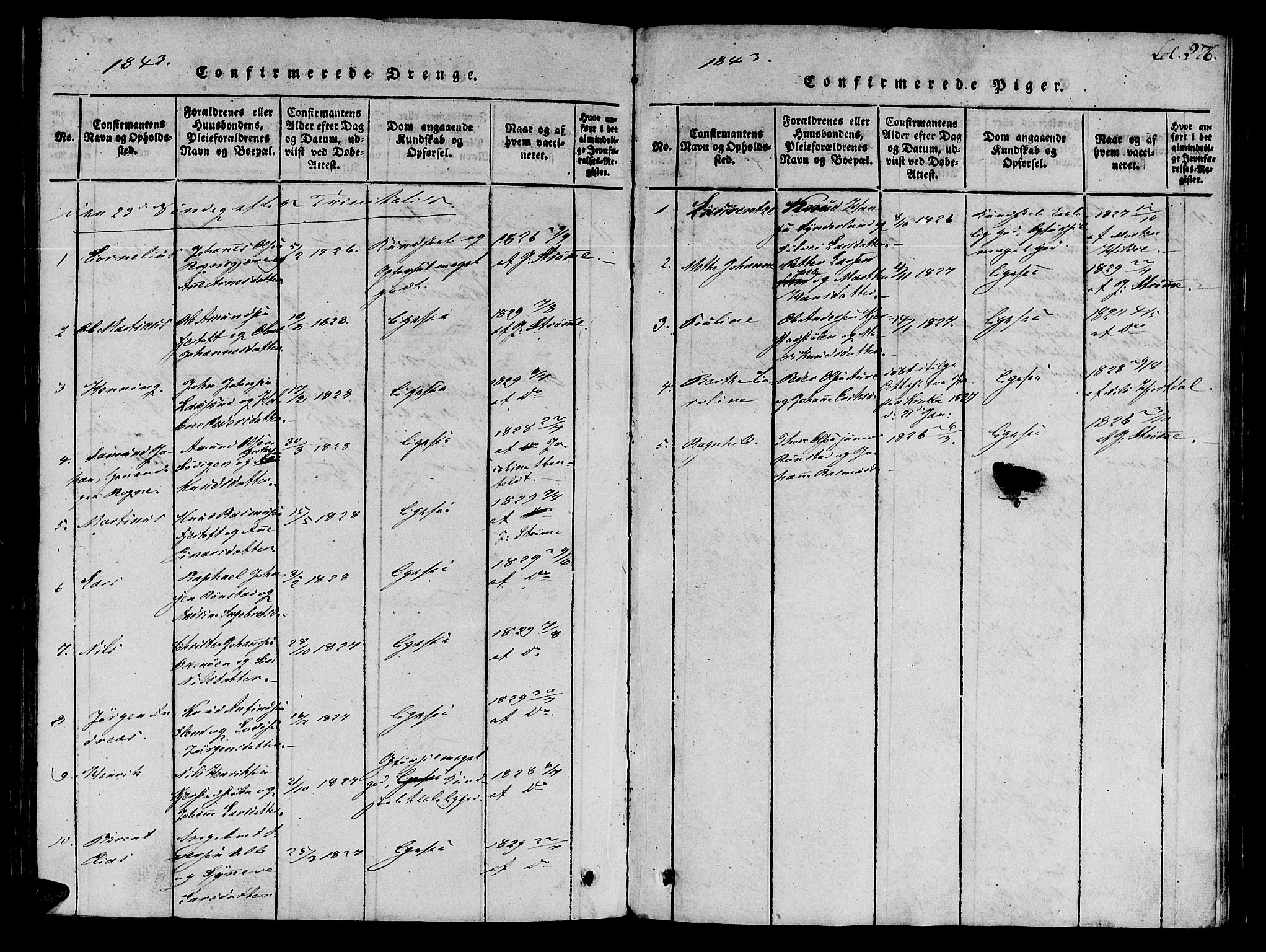 Ministerialprotokoller, klokkerbøker og fødselsregistre - Møre og Romsdal, SAT/A-1454/536/L0495: Parish register (official) no. 536A04, 1818-1847, p. 276