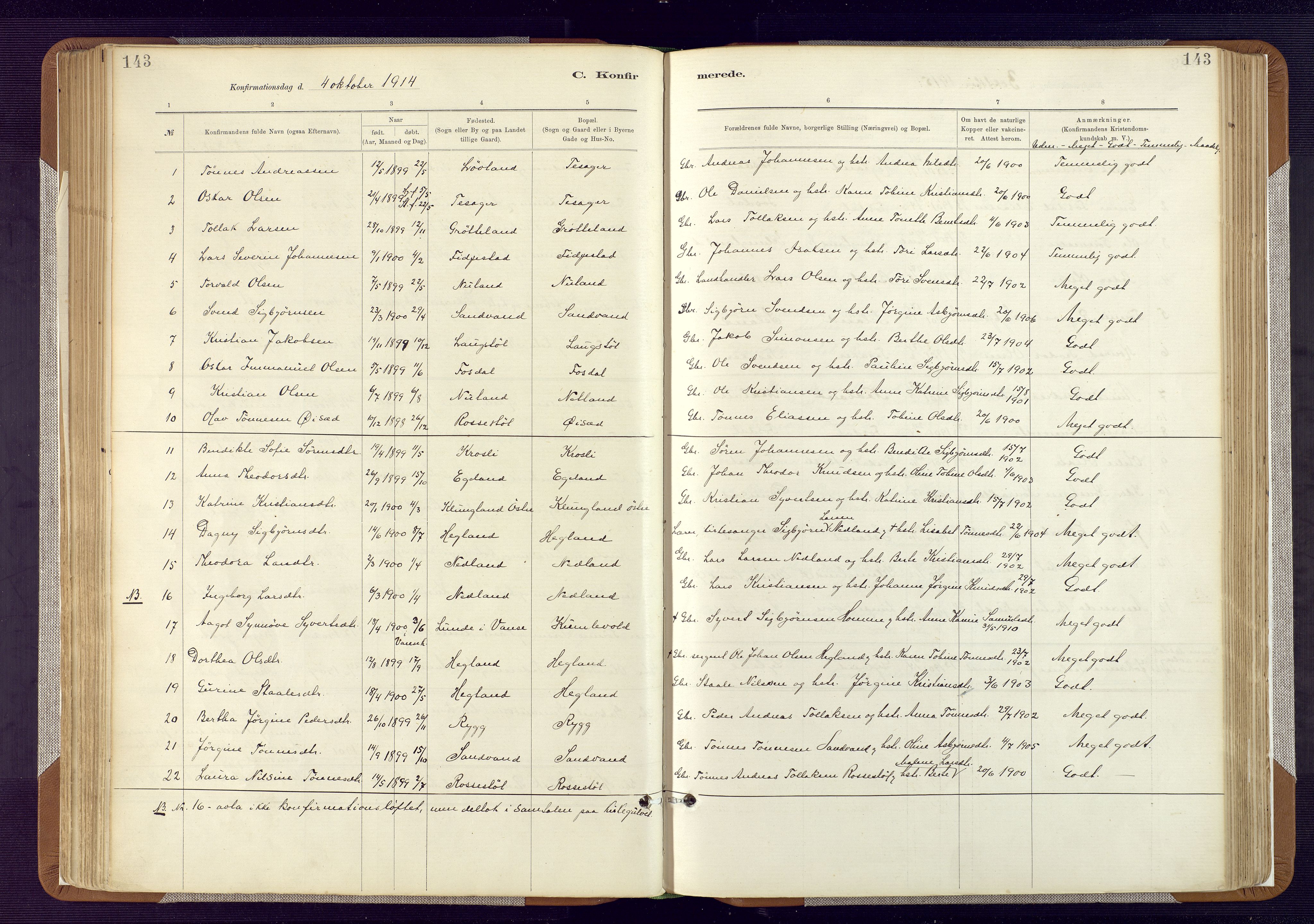 Bakke sokneprestkontor, AV/SAK-1111-0002/F/Fa/Fab/L0003: Parish register (official) no. A 3, 1884-1921, p. 143