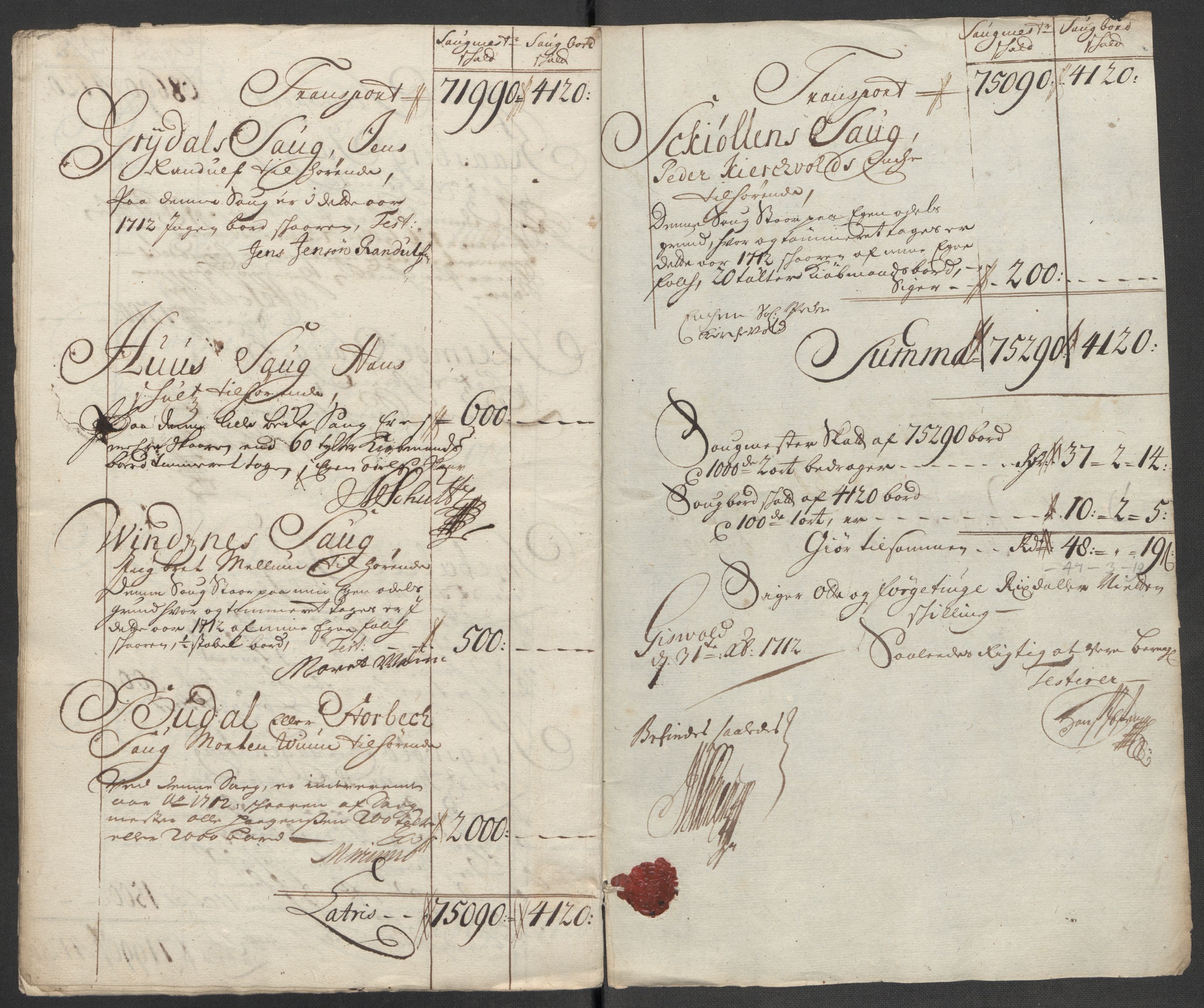 Rentekammeret inntil 1814, Reviderte regnskaper, Fogderegnskap, AV/RA-EA-4092/R60/L3963: Fogderegnskap Orkdal og Gauldal, 1712, p. 303