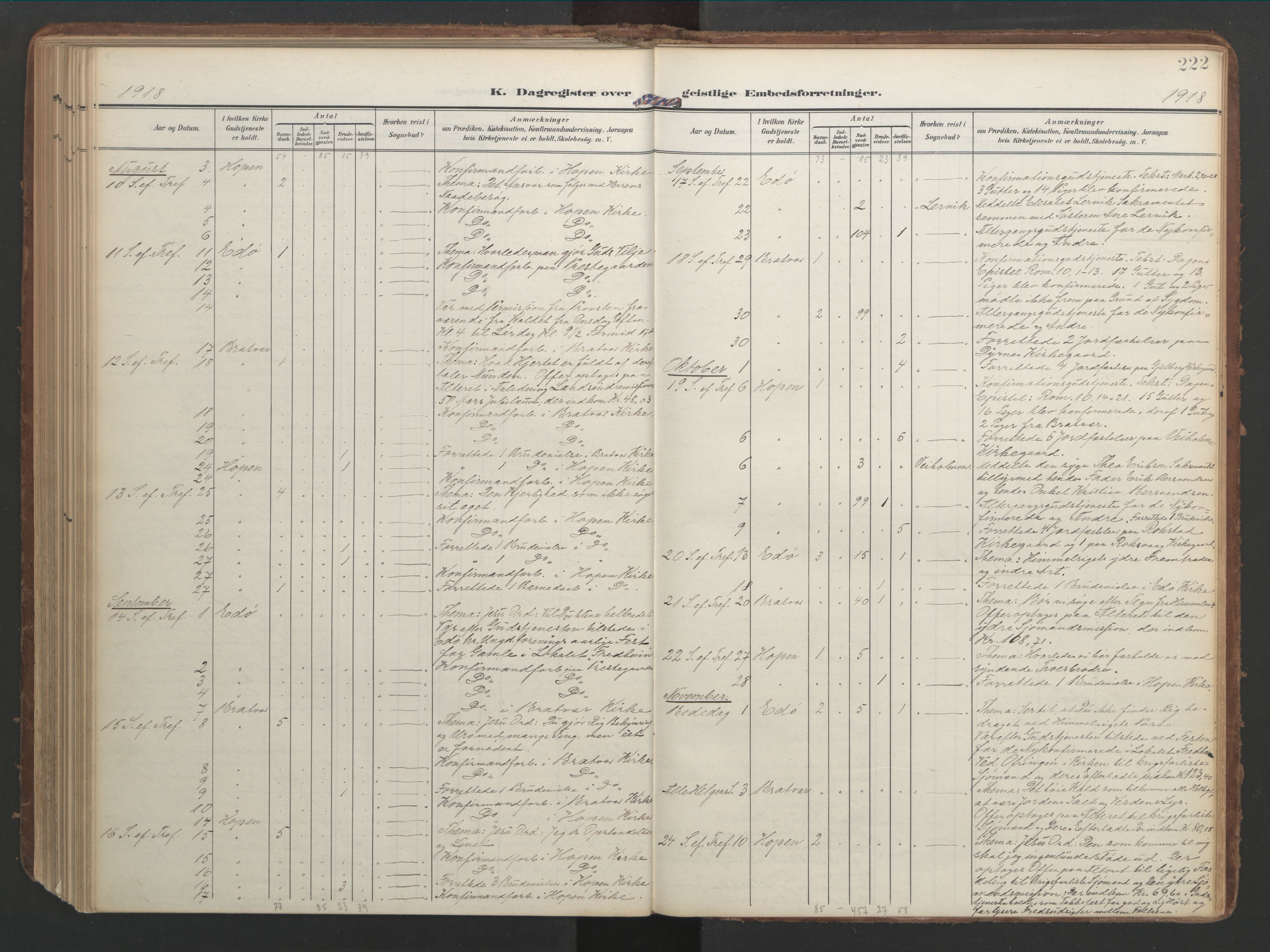 Ministerialprotokoller, klokkerbøker og fødselsregistre - Møre og Romsdal, SAT/A-1454/583/L0955: Parish register (official) no. 583A02, 1907-1926, p. 222