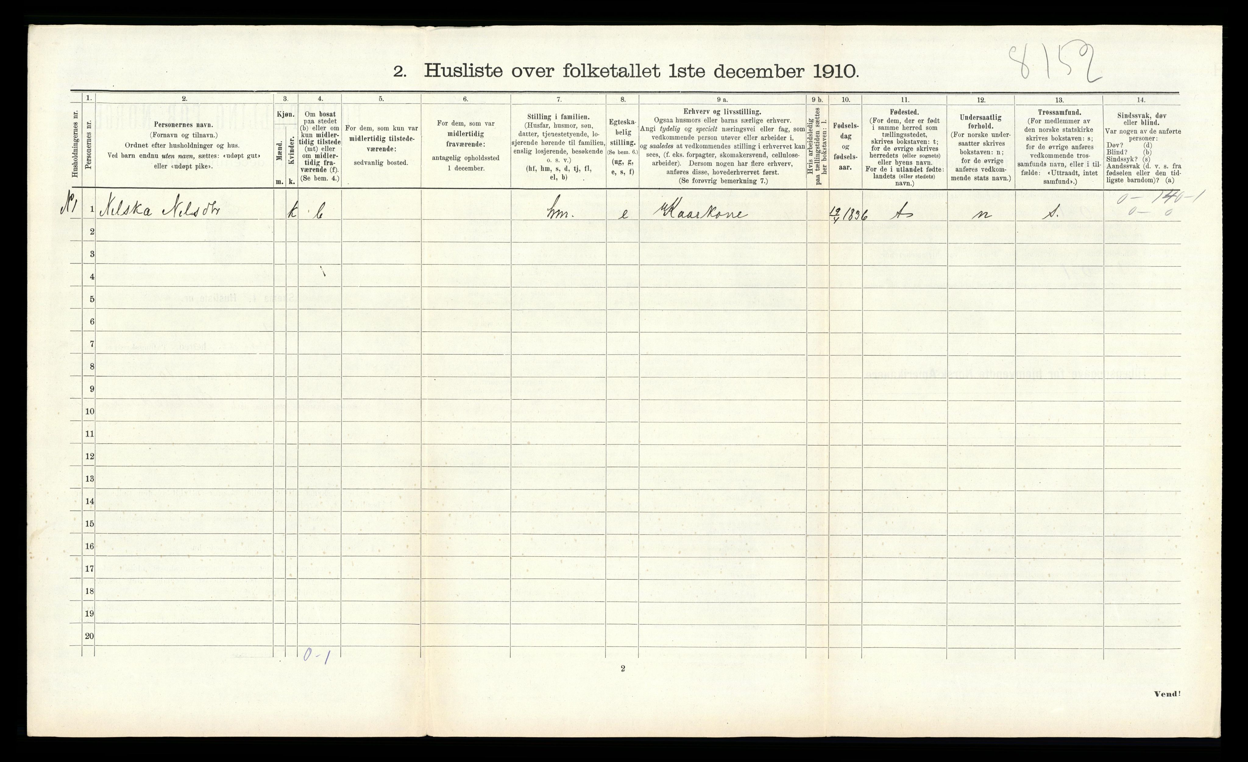 RA, 1910 census for Åsane, 1910, p. 376