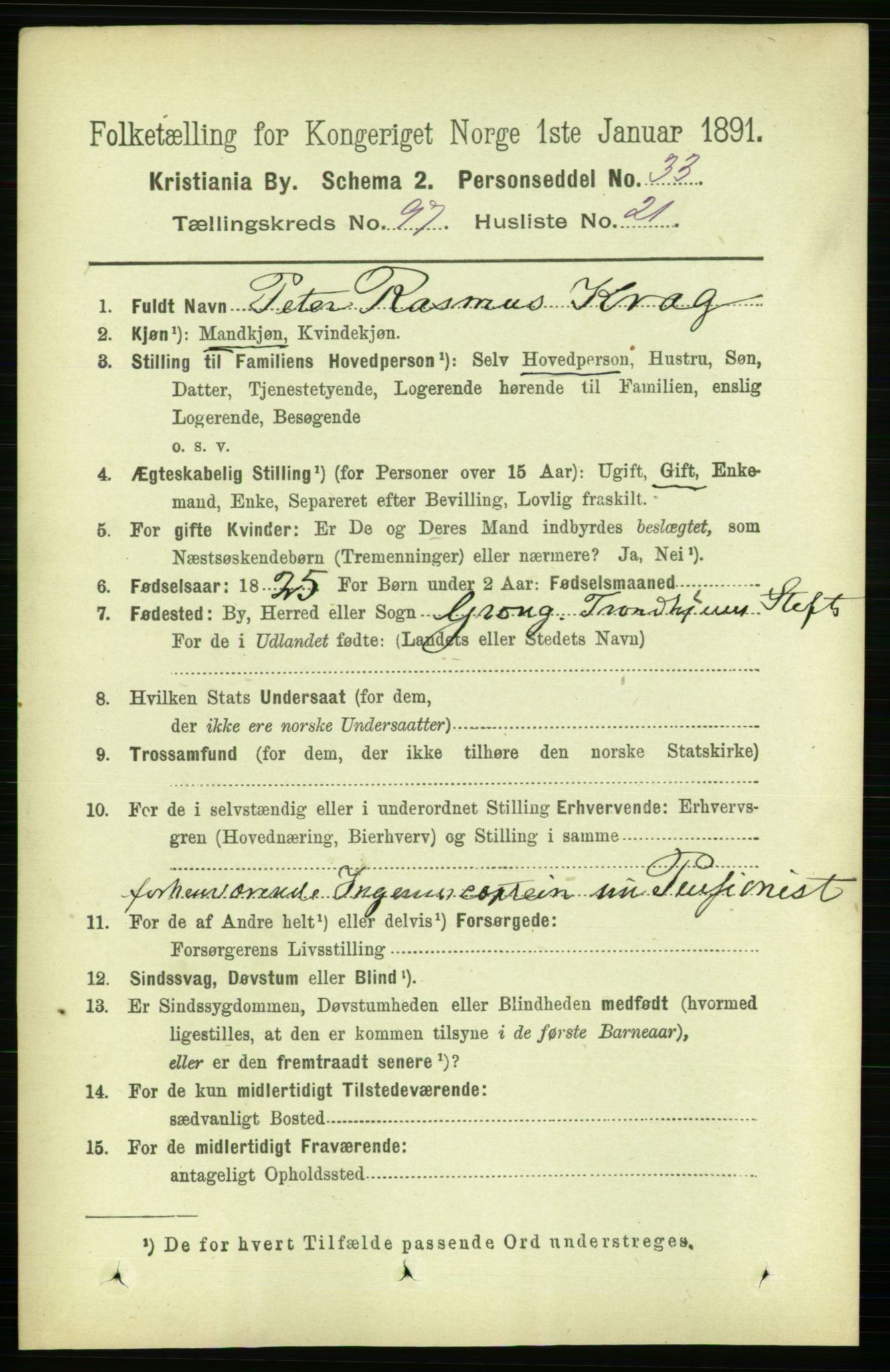 RA, 1891 census for 0301 Kristiania, 1891, p. 47534