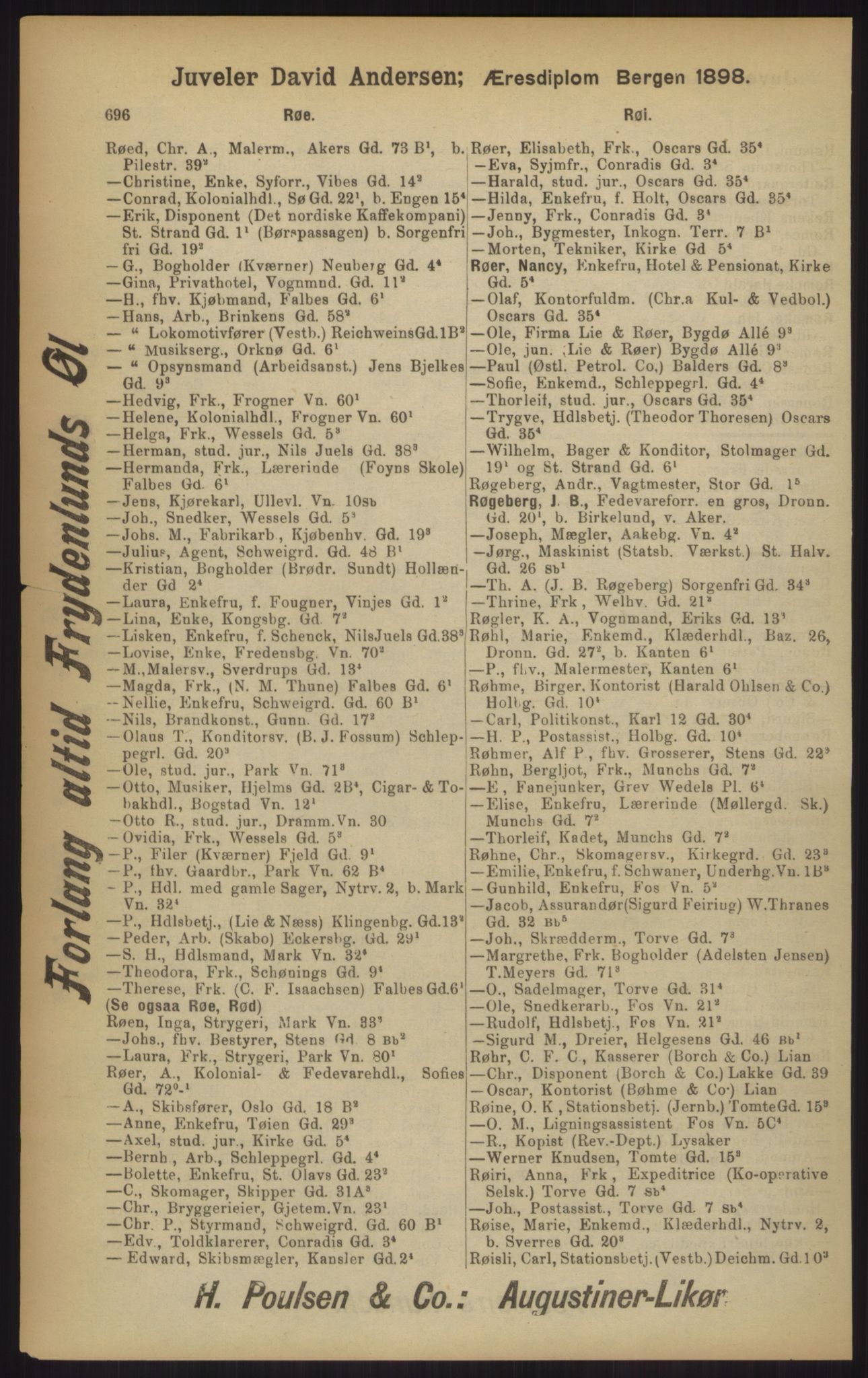 Kristiania/Oslo adressebok, PUBL/-, 1902, p. 696