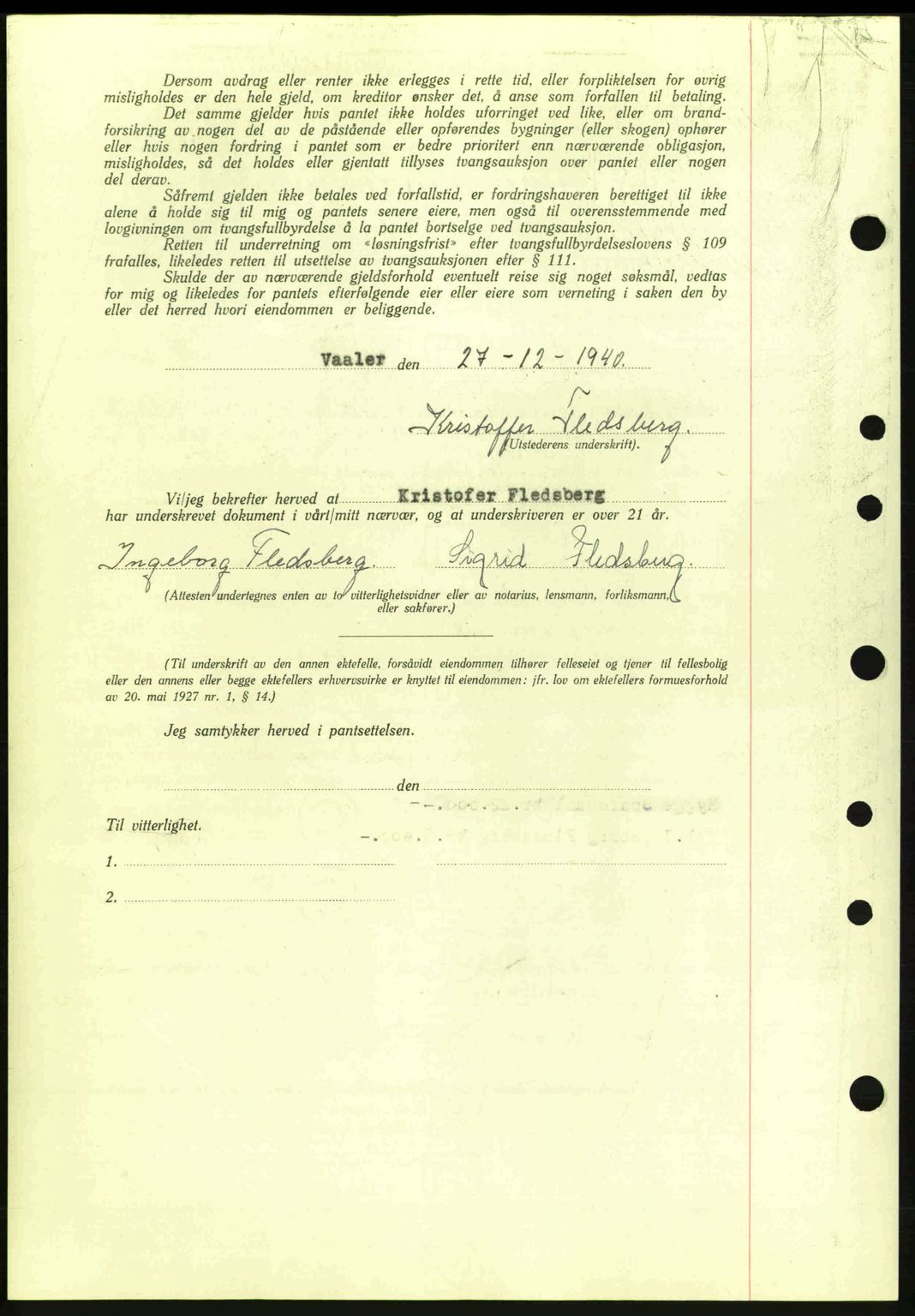 Moss sorenskriveri, SAO/A-10168: Mortgage book no. B10, 1940-1941, Diary no: : 19/1941