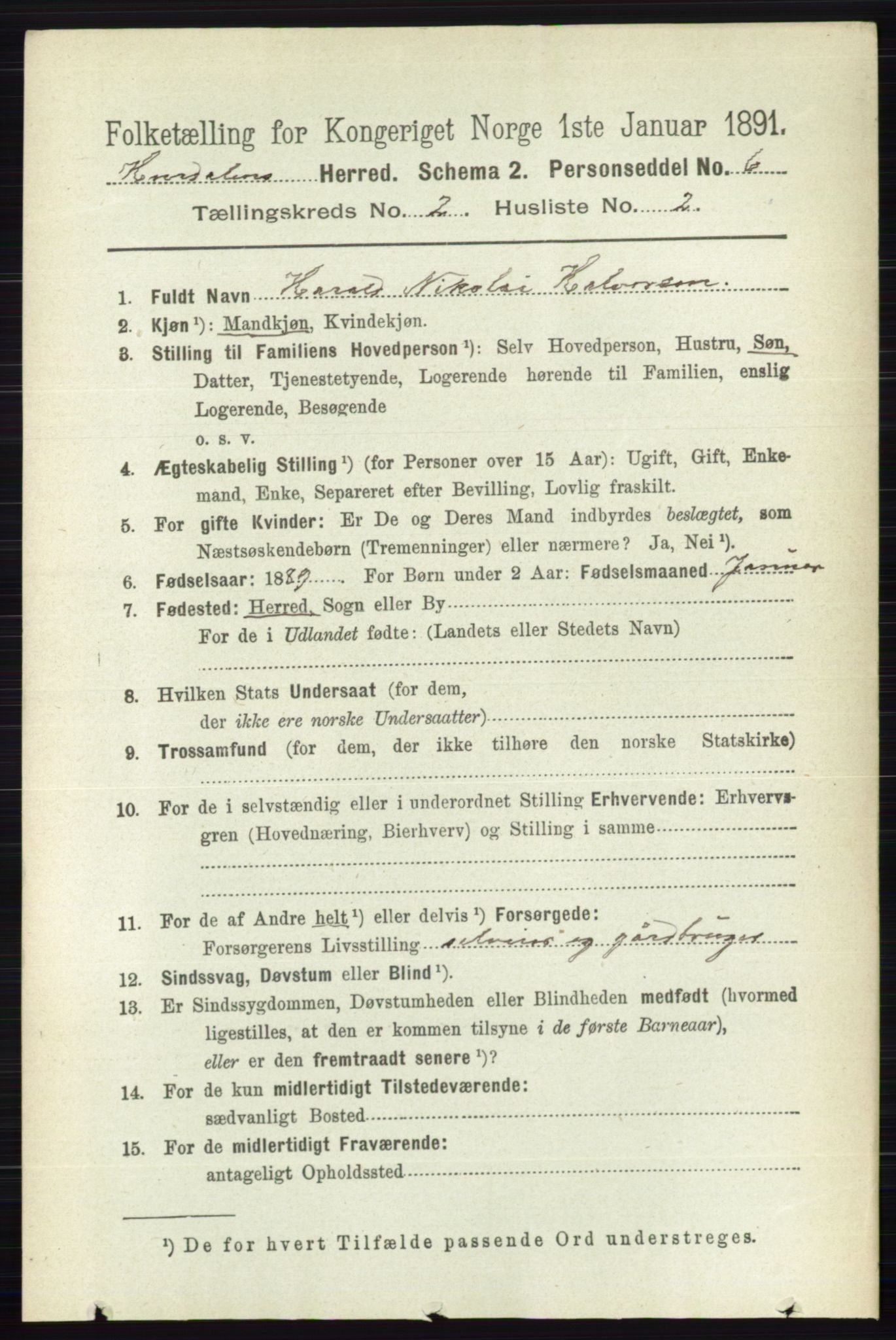 RA, 1891 census for 0239 Hurdal, 1891, p. 534