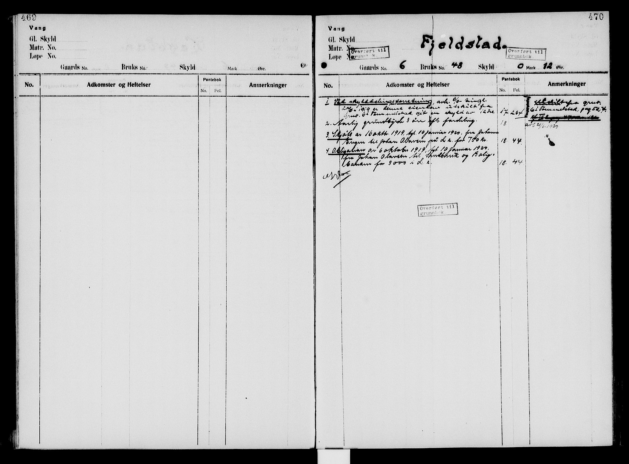Nord-Hedmark sorenskriveri, SAH/TING-012/H/Ha/Had/Hade/L0005: Mortgage register no. 4.5, 1916-1940, p. 469-470