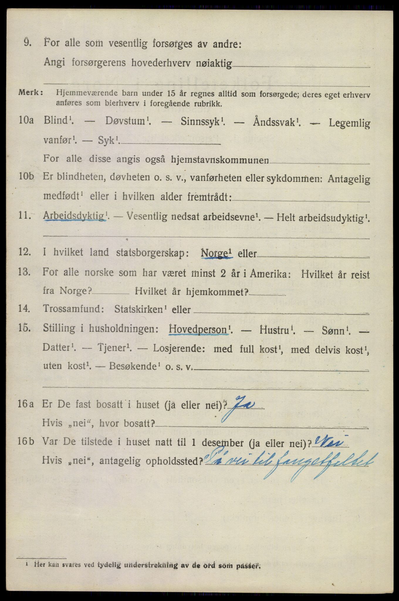 SAKO, 1920 census for Sandeherred, 1920, p. 18101