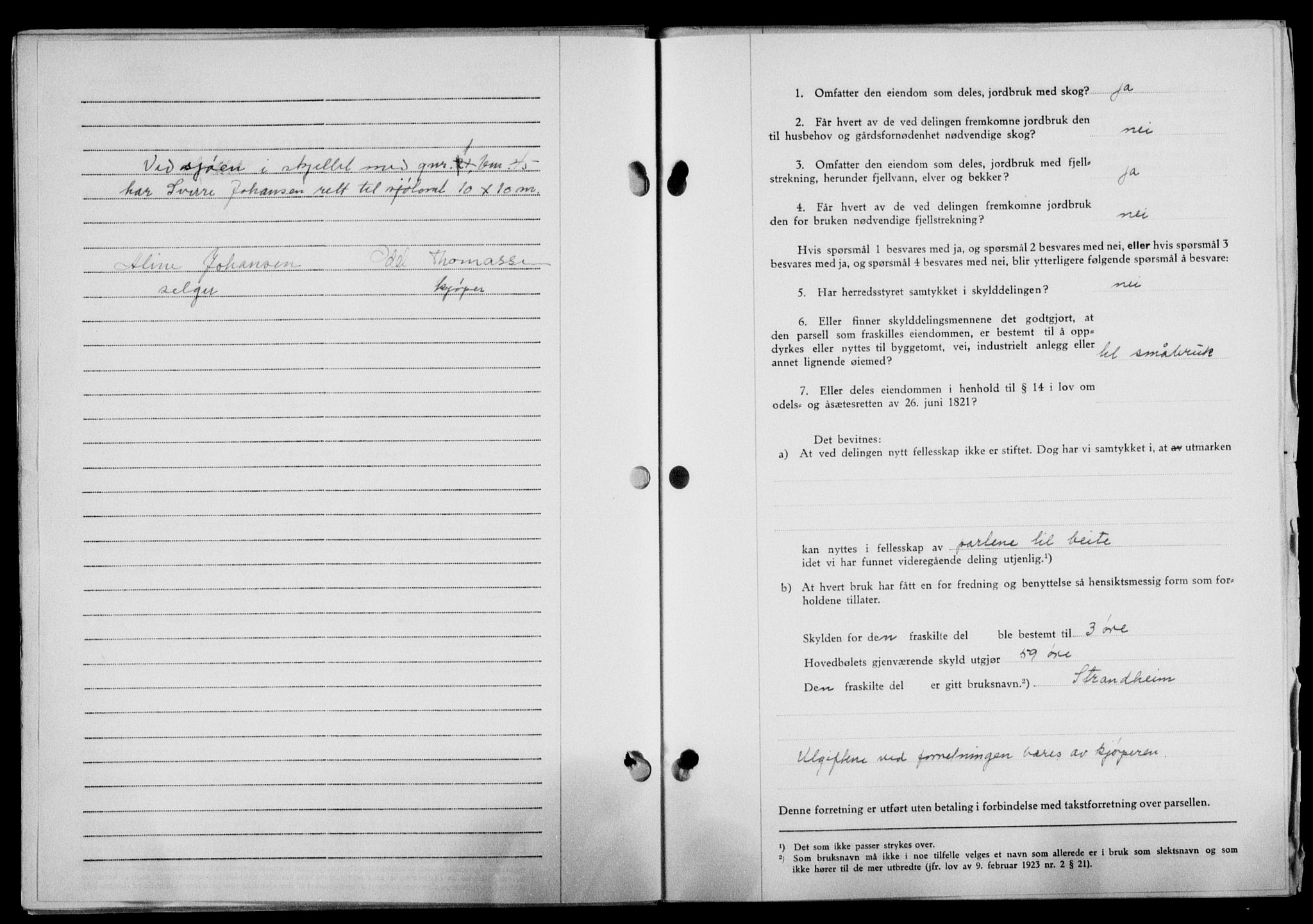 Lofoten sorenskriveri, SAT/A-0017/1/2/2C/L0025a: Mortgage book no. 25a, 1950-1951, Diary no: : 695/1951