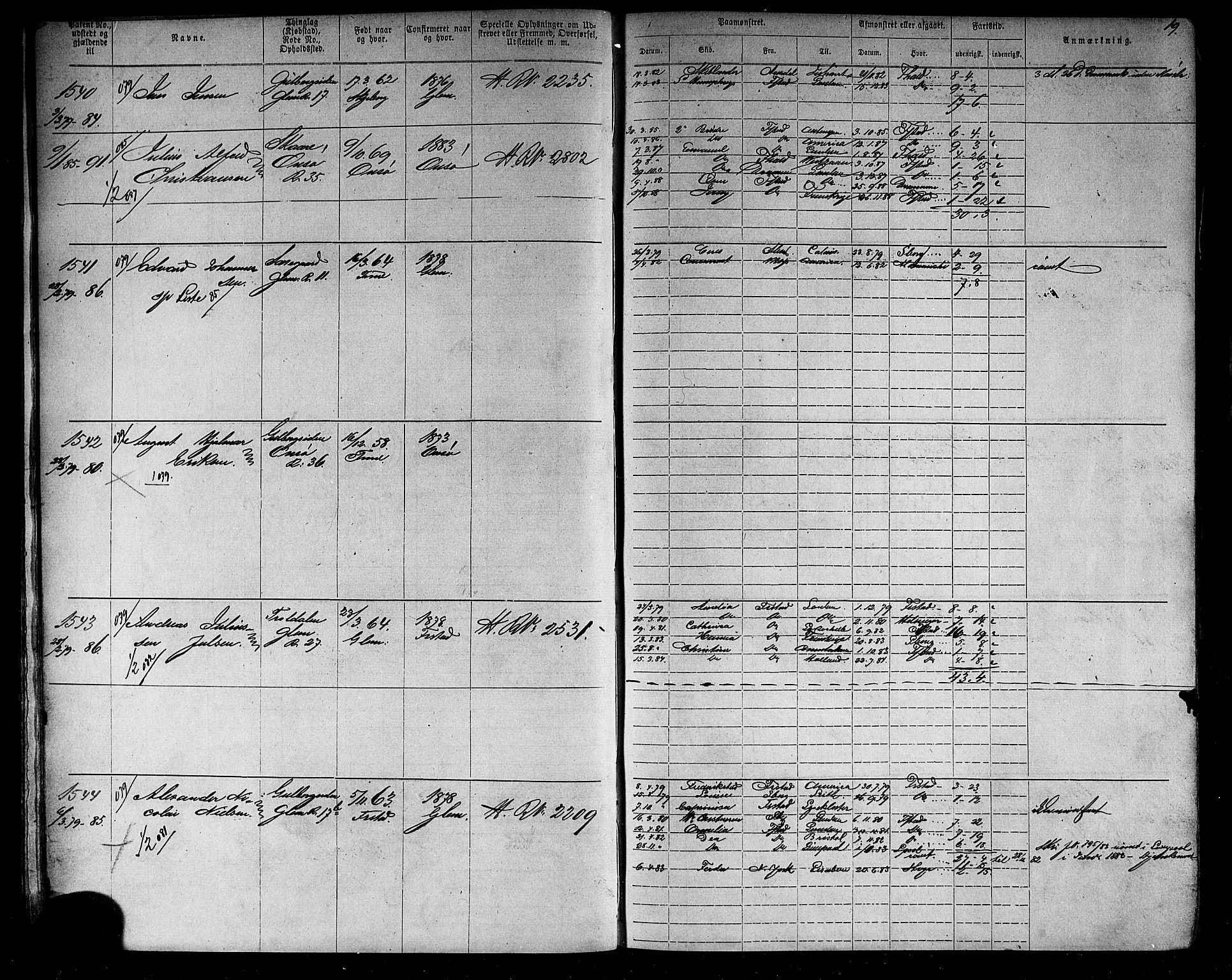 Fredrikstad mønstringskontor, AV/SAO-A-10569b/F/Fc/Fca/L0005: Annotasjonsrulle, 1884-1899, p. 22