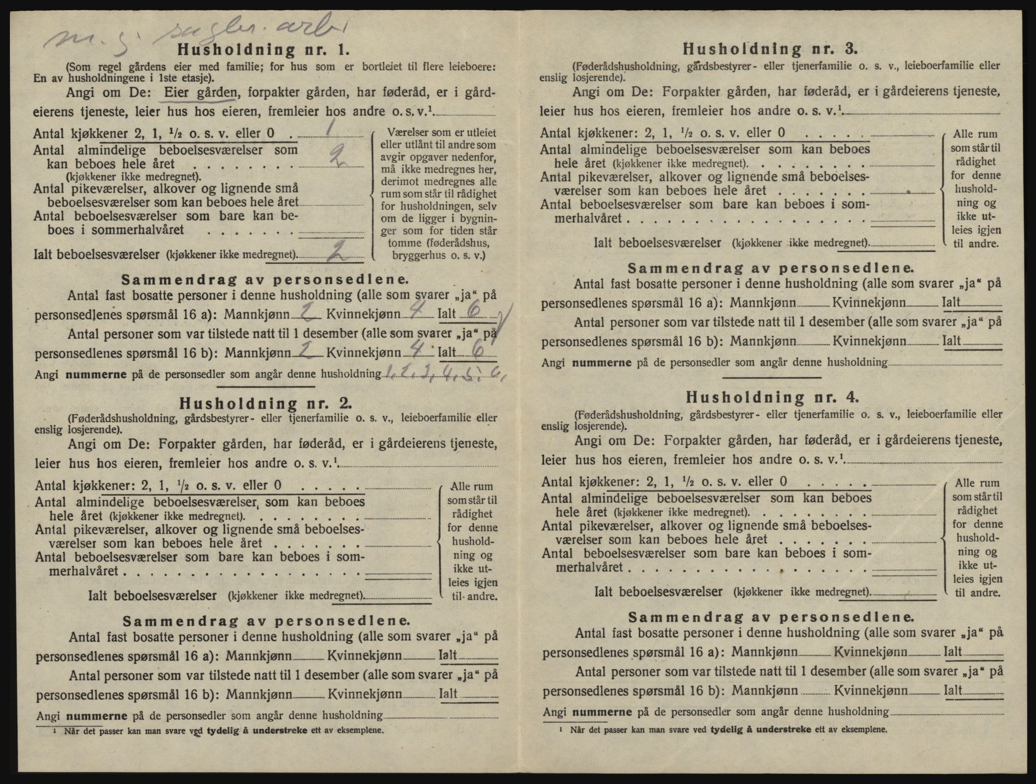 SAO, 1920 census for Glemmen, 1920, p. 2020