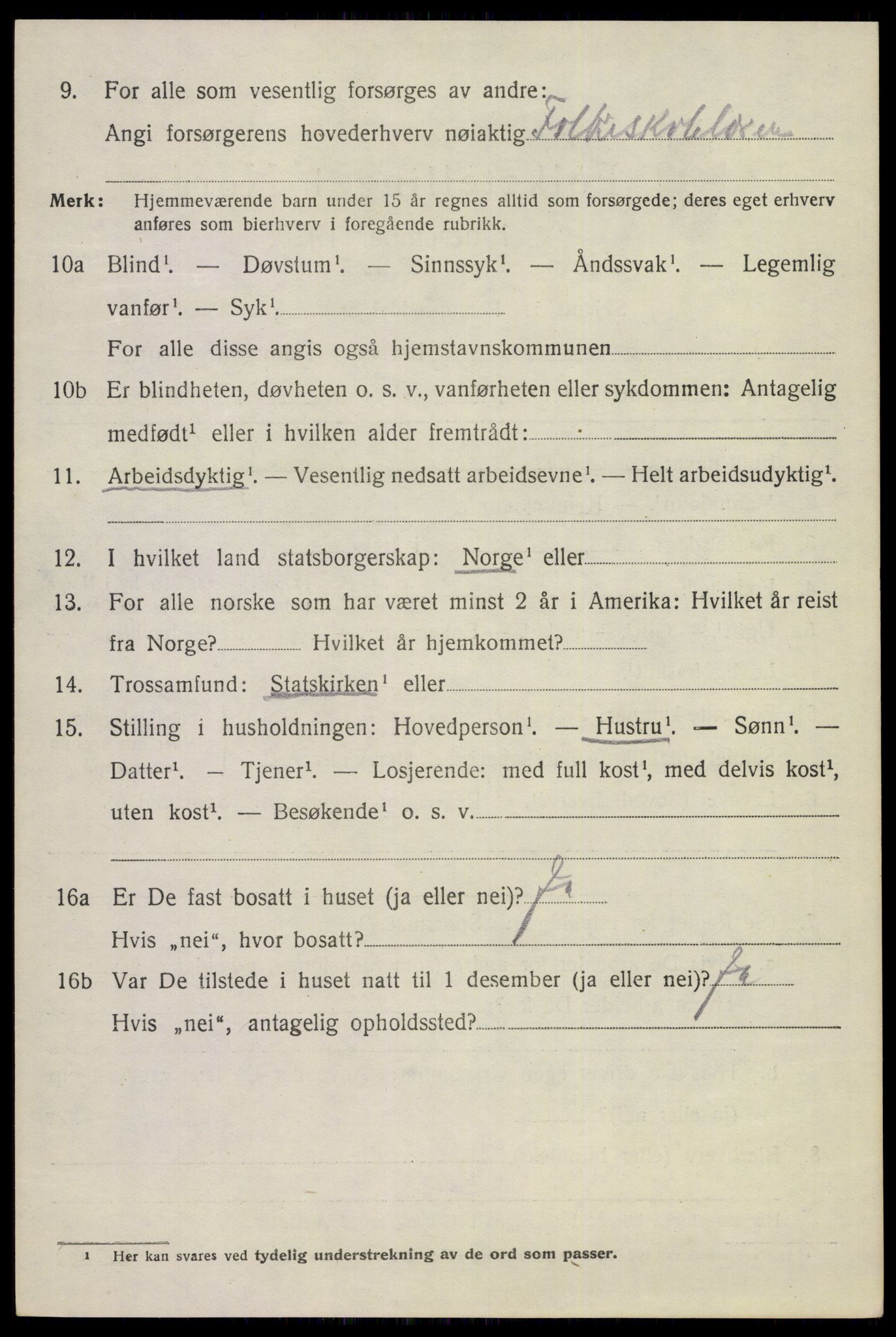 SAKO, 1920 census for Eidanger, 1920, p. 7183