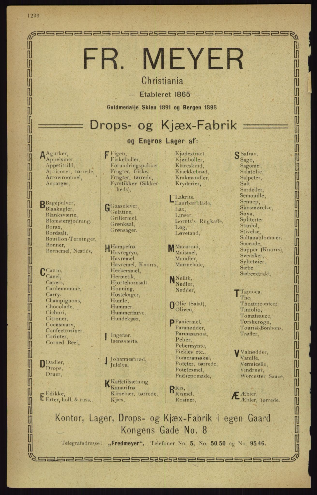 Kristiania/Oslo adressebok, PUBL/-, 1916, p. 1236