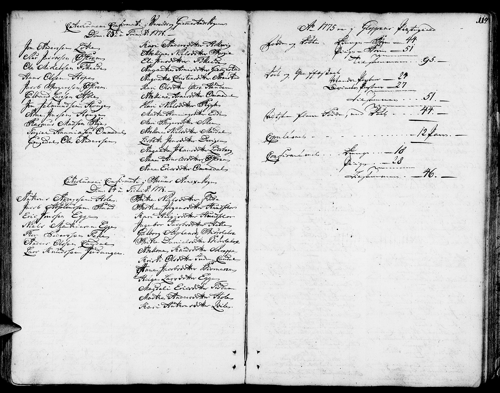 Gloppen sokneprestembete, AV/SAB-A-80101/H/Haa/Haaa/L0004: Parish register (official) no. A 4, 1758-1784, p. 114