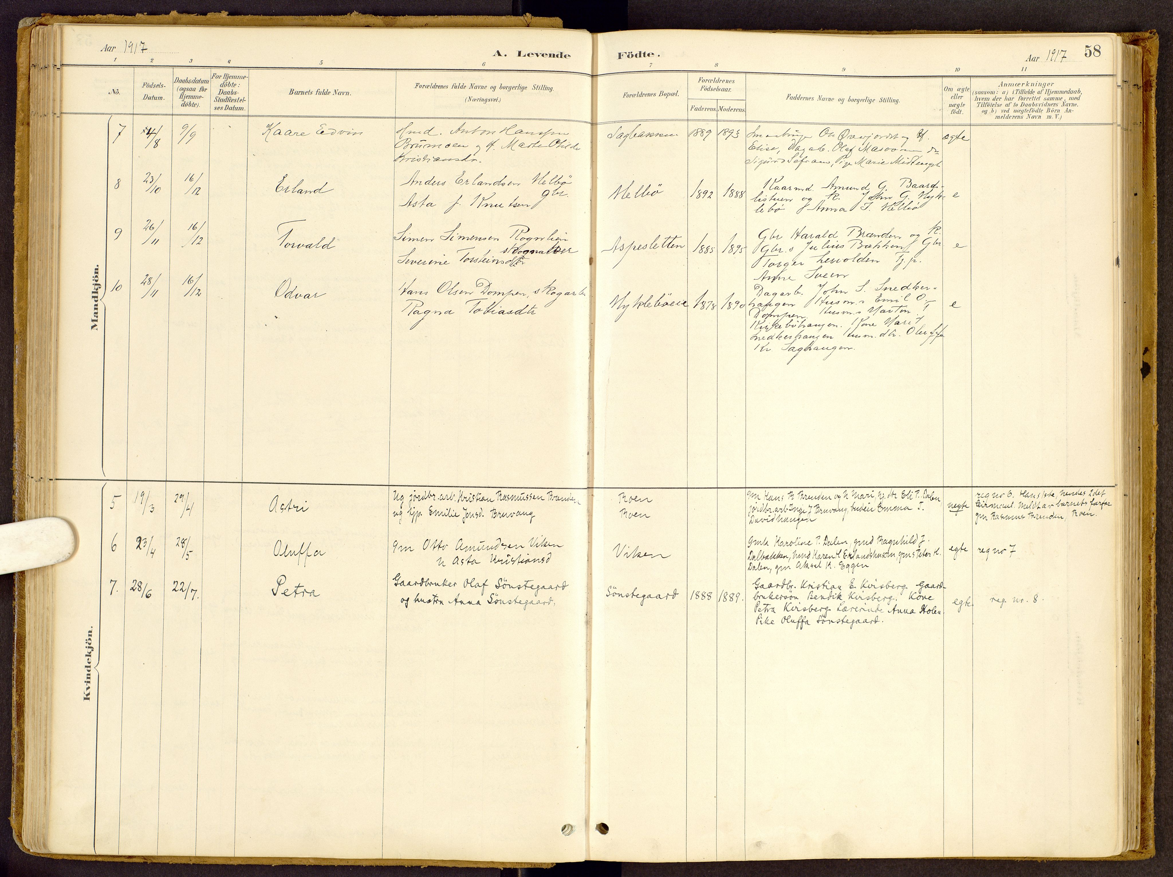 Vestre Gausdal prestekontor, SAH/PREST-094/H/Ha/Haa/L0002: Parish register (official) no. 2, 1887-1918, p. 58