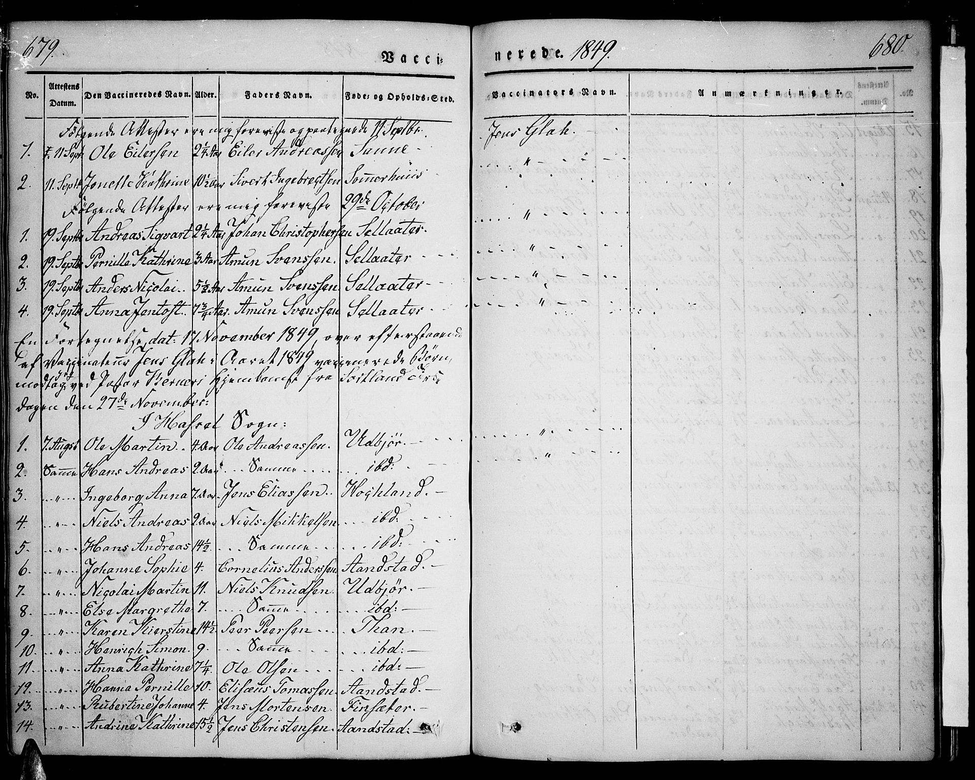 Ministerialprotokoller, klokkerbøker og fødselsregistre - Nordland, AV/SAT-A-1459/888/L1239: Parish register (official) no. 888A06 /1, 1837-1849, p. 679-680