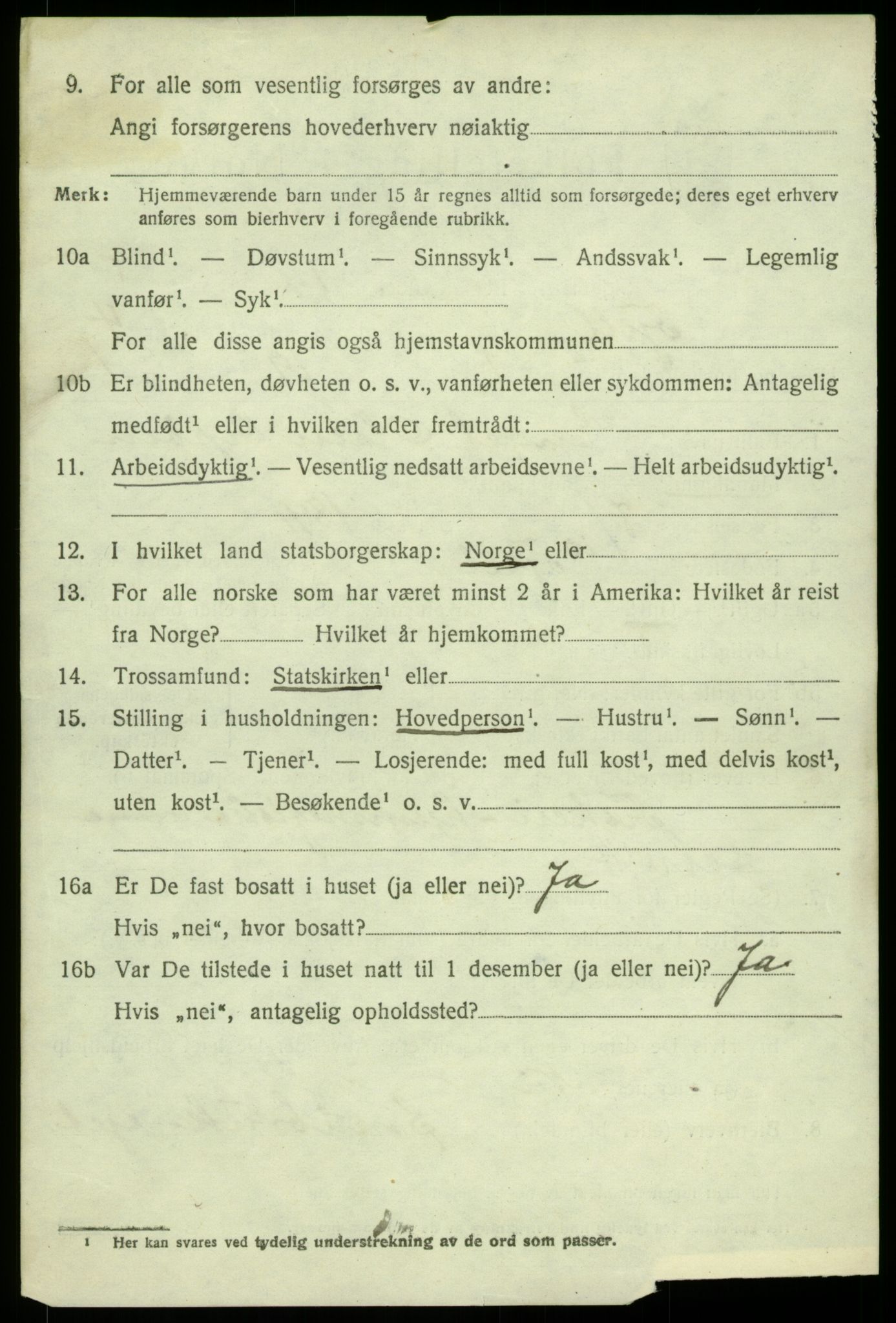 SAB, 1920 census for Fjell, 1920, p. 3683
