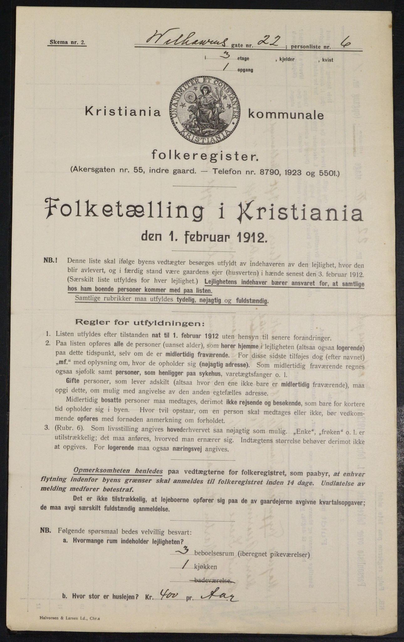 OBA, Municipal Census 1912 for Kristiania, 1912, p. 127714