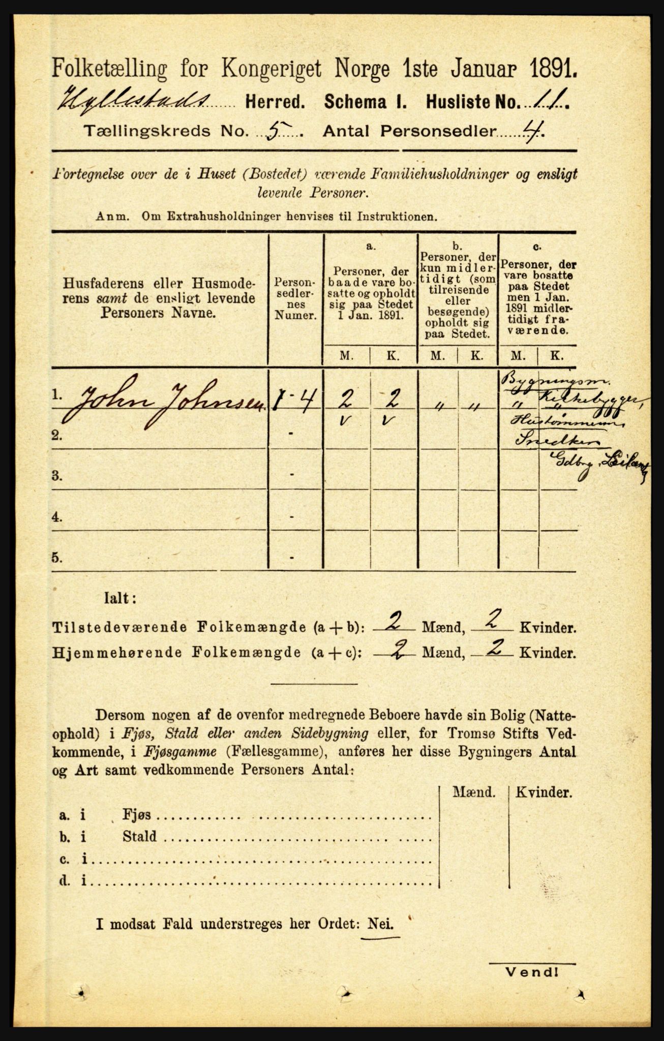 RA, 1891 census for 1413 Hyllestad, 1891, p. 786