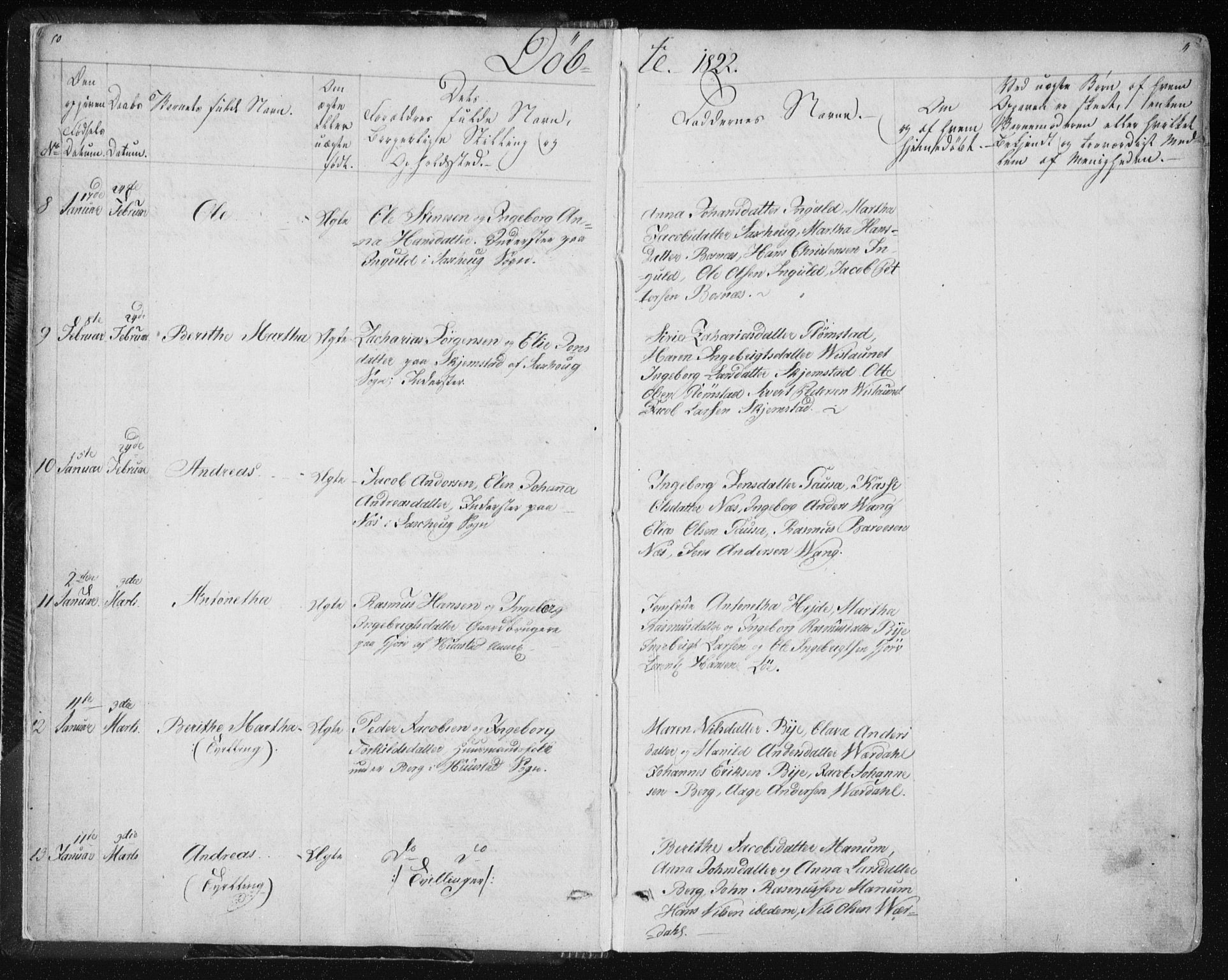 Ministerialprotokoller, klokkerbøker og fødselsregistre - Nord-Trøndelag, SAT/A-1458/730/L0276: Parish register (official) no. 730A05, 1822-1830, p. 10-11