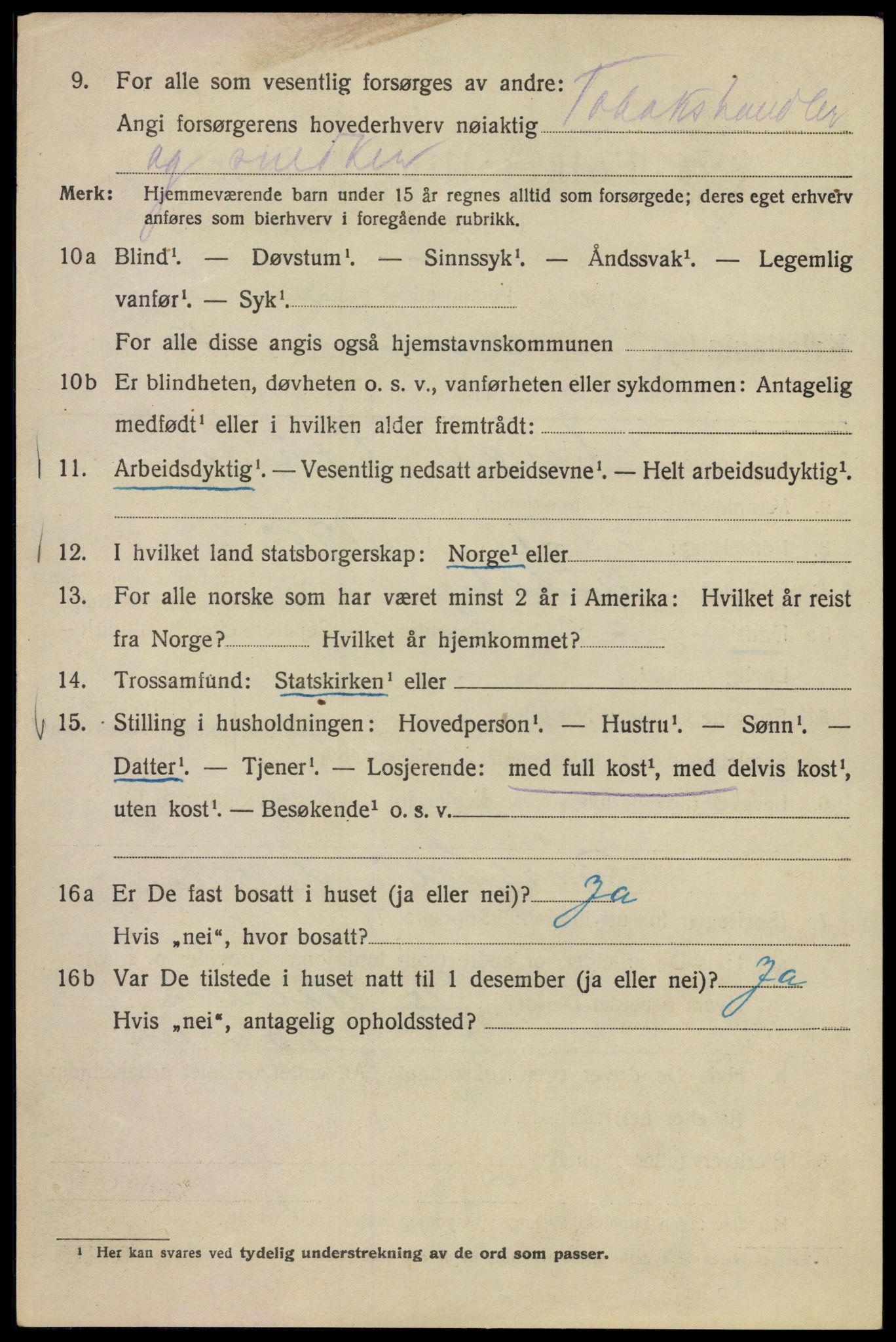 SAO, 1920 census for Kristiania, 1920, p. 419616