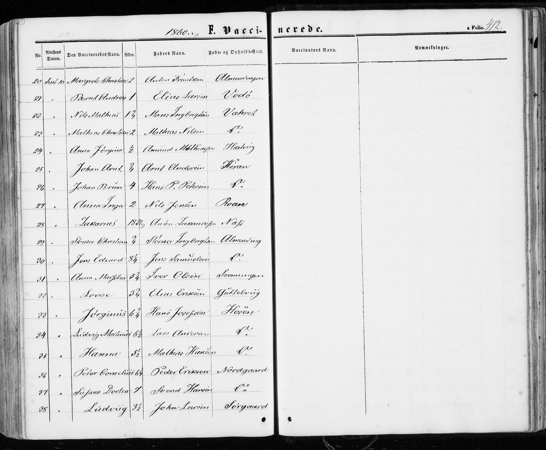 Ministerialprotokoller, klokkerbøker og fødselsregistre - Sør-Trøndelag, AV/SAT-A-1456/657/L0705: Parish register (official) no. 657A06, 1858-1867, p. 412
