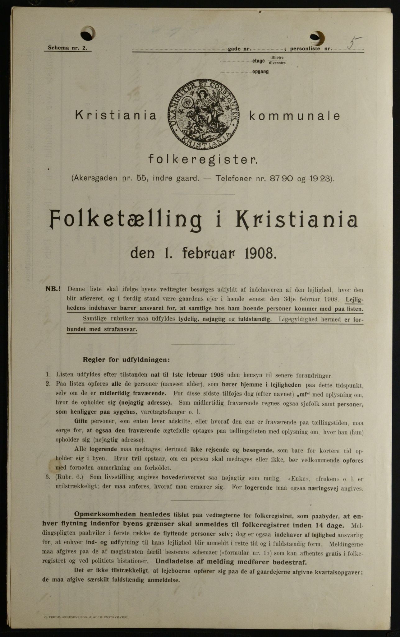 OBA, Municipal Census 1908 for Kristiania, 1908, p. 103632