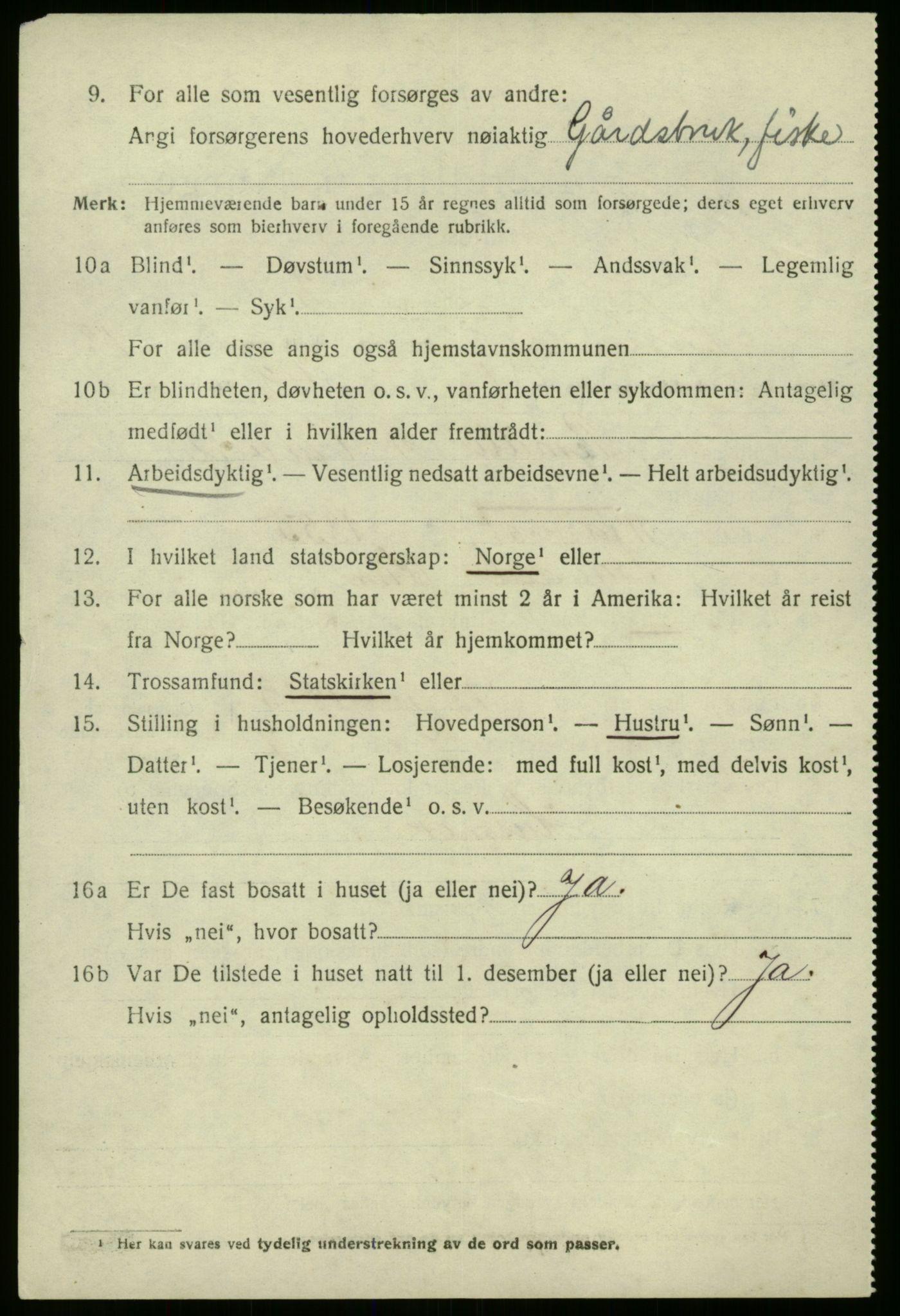 SAB, 1920 census for Kinn, 1920, p. 6316