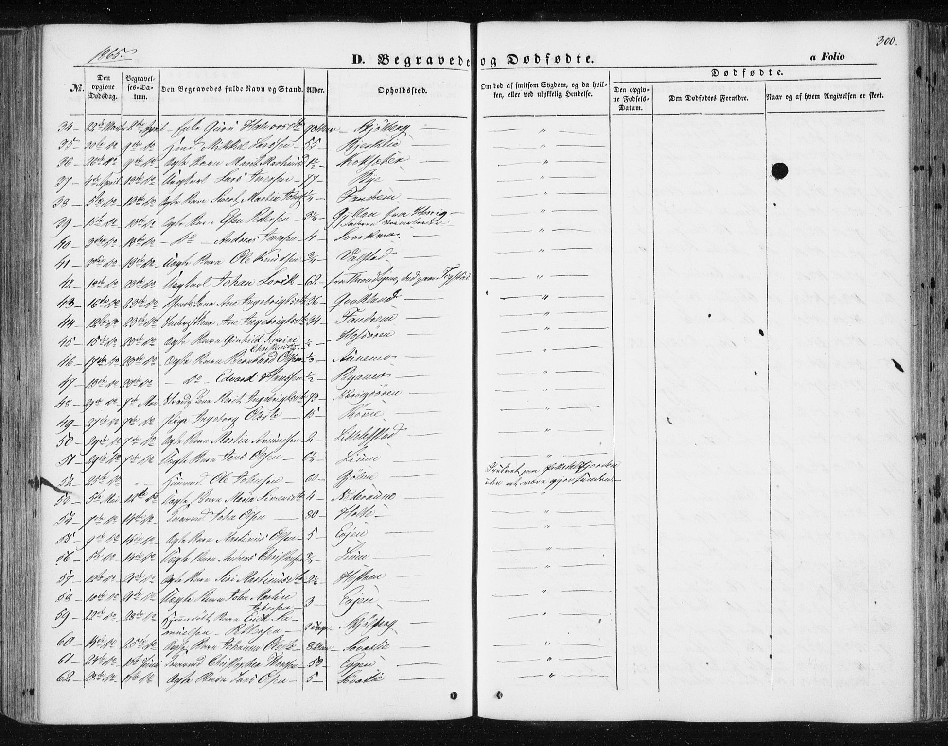 Ministerialprotokoller, klokkerbøker og fødselsregistre - Sør-Trøndelag, AV/SAT-A-1456/668/L0806: Parish register (official) no. 668A06, 1854-1869, p. 300