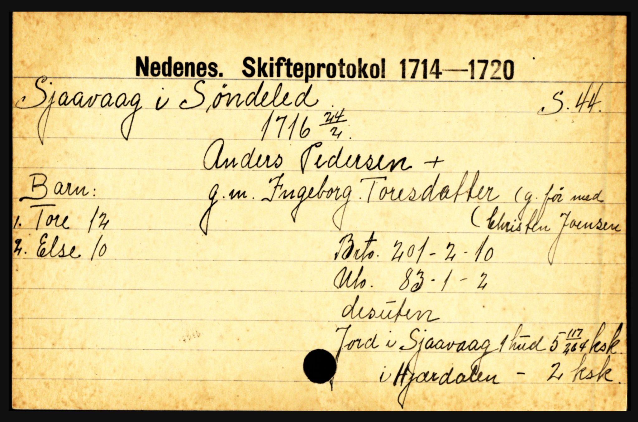 Nedenes sorenskriveri før 1824, AV/SAK-1221-0007/H, p. 26253