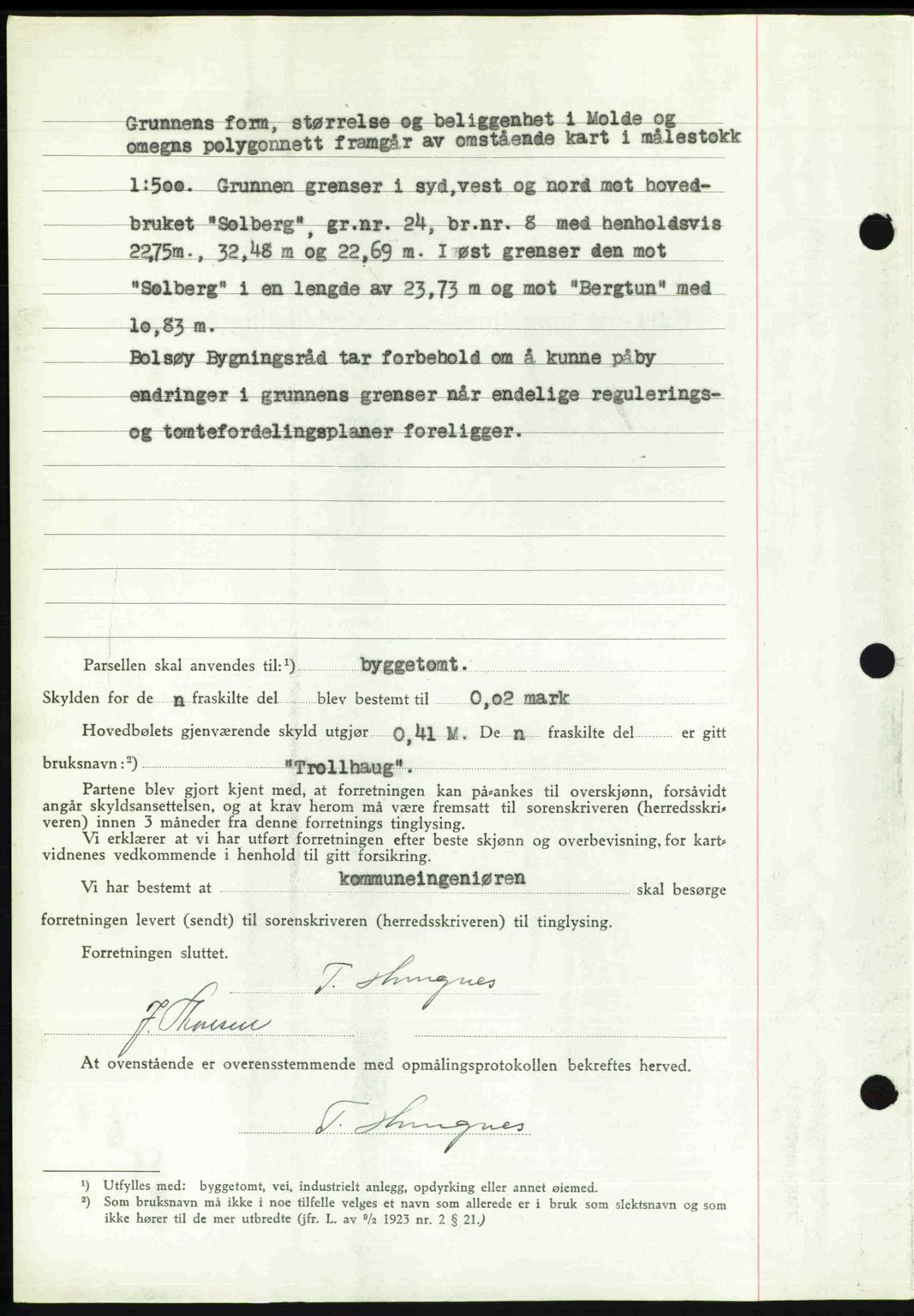 Romsdal sorenskriveri, AV/SAT-A-4149/1/2/2C: Mortgage book no. A21, 1946-1946, Diary no: : 2742/1946