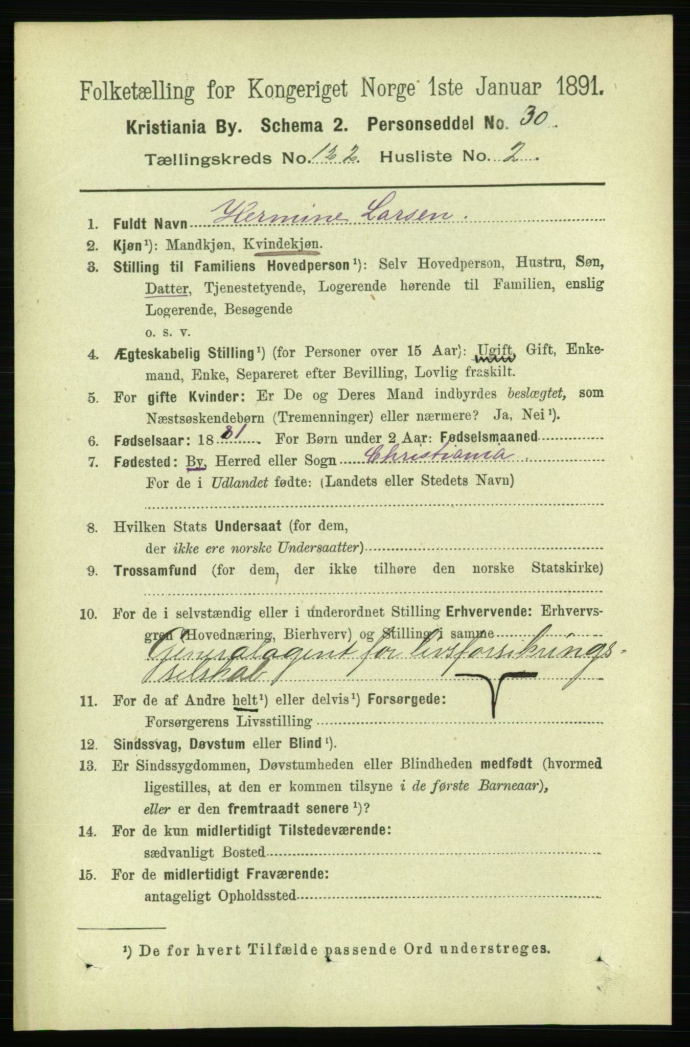RA, 1891 census for 0301 Kristiania, 1891, p. 64680