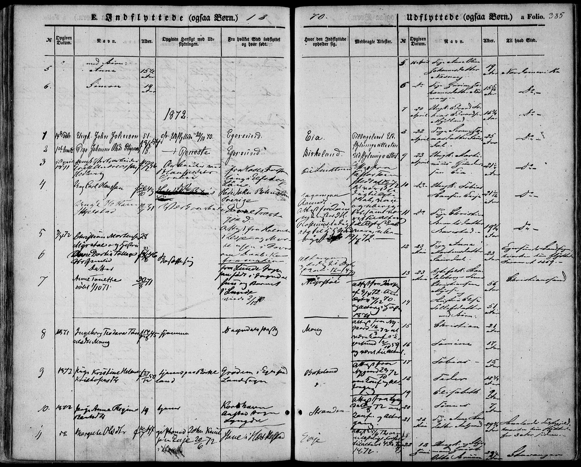 Sokndal sokneprestkontor, AV/SAST-A-101808: Parish register (official) no. A 9, 1857-1874, p. 385