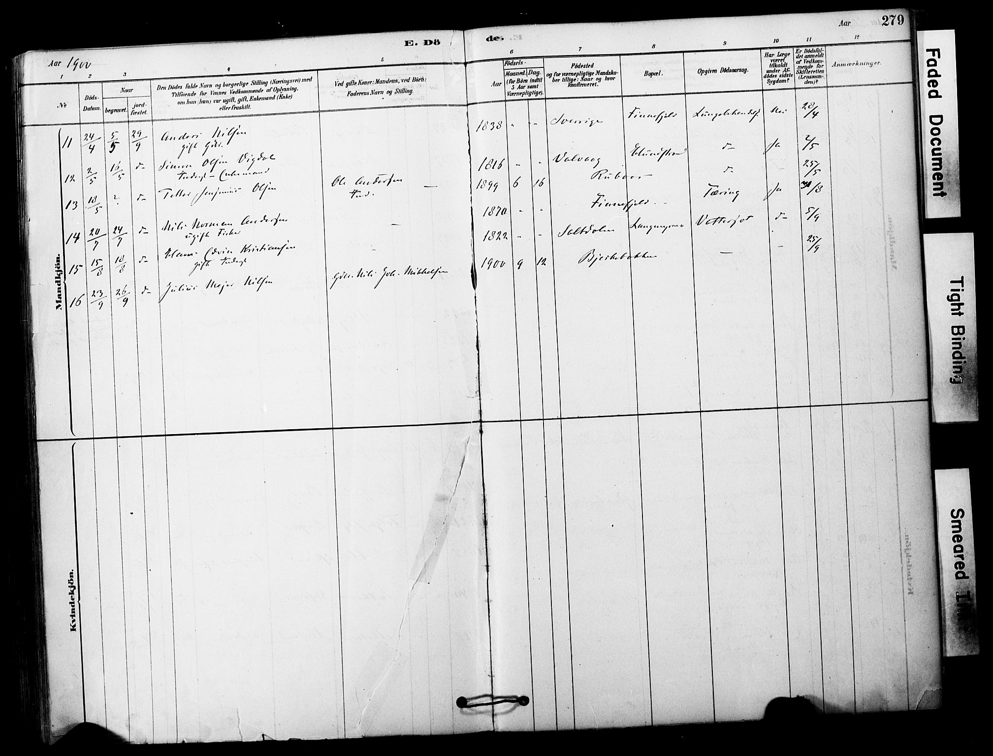 Tranøy sokneprestkontor, AV/SATØ-S-1313/I/Ia/Iaa/L0011kirke: Parish register (official) no. 11, 1878-1904, p. 279