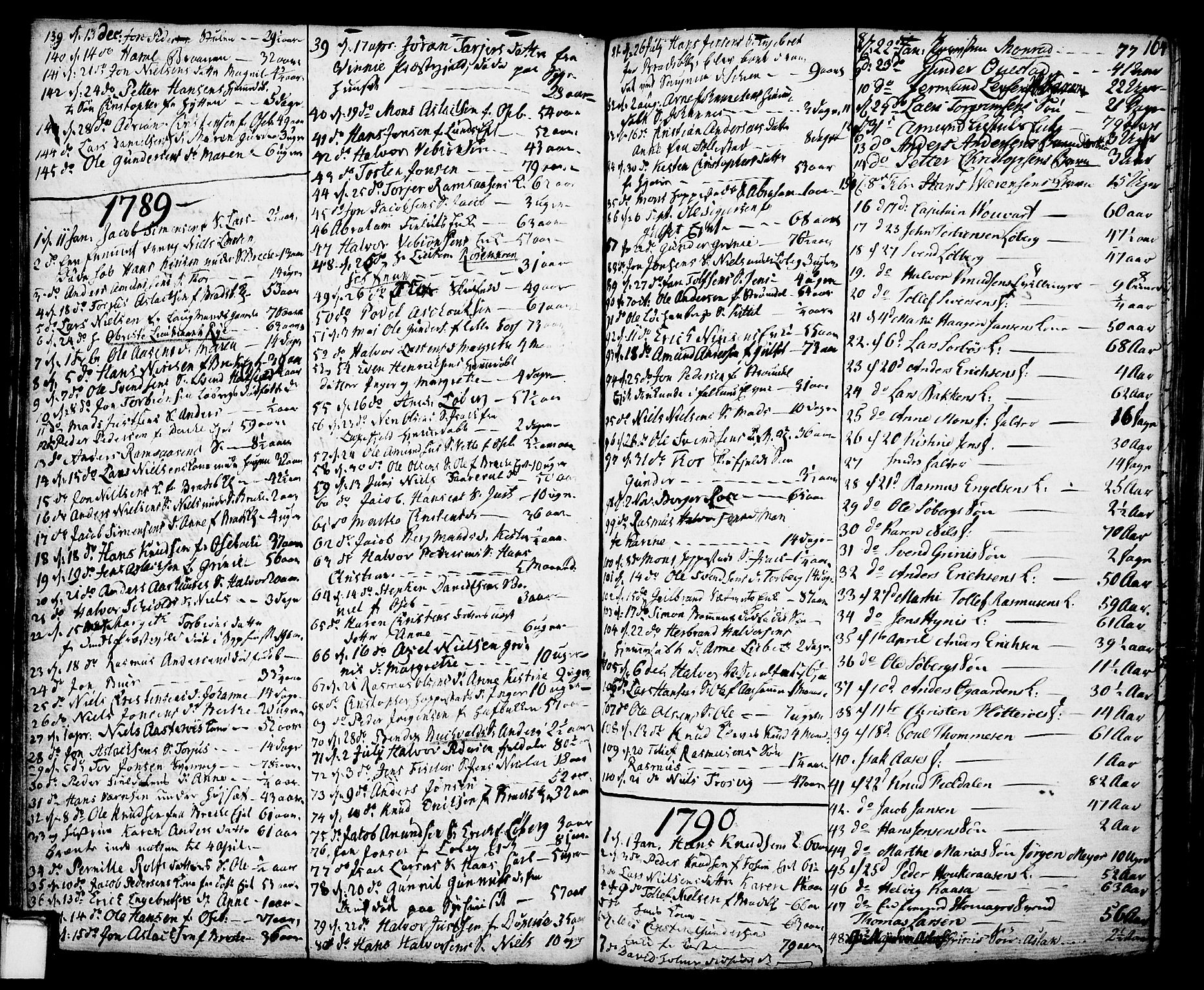 Gjerpen kirkebøker, SAKO/A-265/F/Fa/L0002: Parish register (official) no. I 2, 1747-1795, p. 164