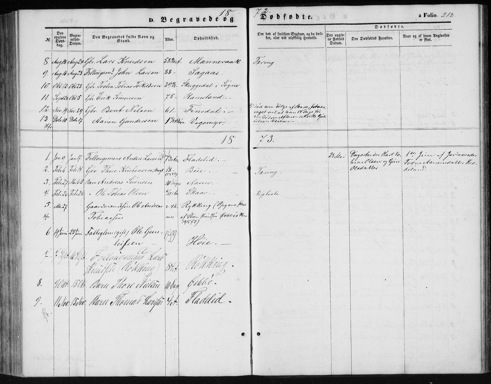 Holum sokneprestkontor, AV/SAK-1111-0022/F/Fb/Fbc/L0002: Parish register (copy) no. B 2, 1860-1882, p. 212