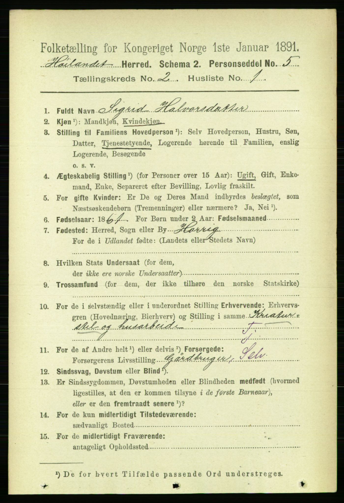 RA, 1891 census for 1651 Hølonda, 1891, p. 830