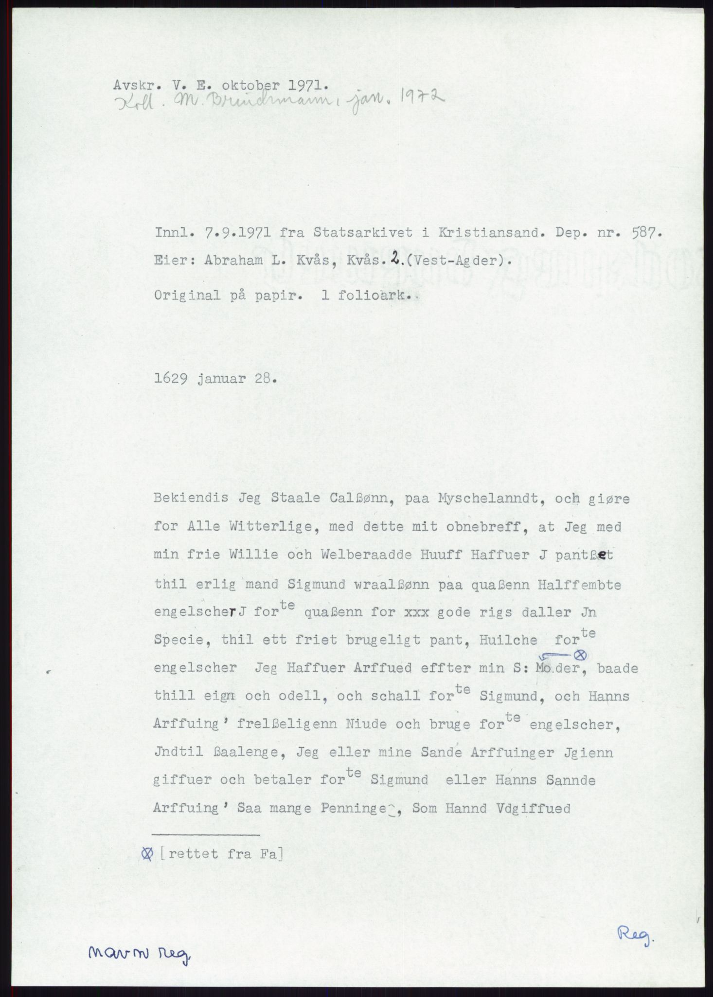 Samlinger til kildeutgivelse, Diplomavskriftsamlingen, RA/EA-4053/H/Ha, p. 1880