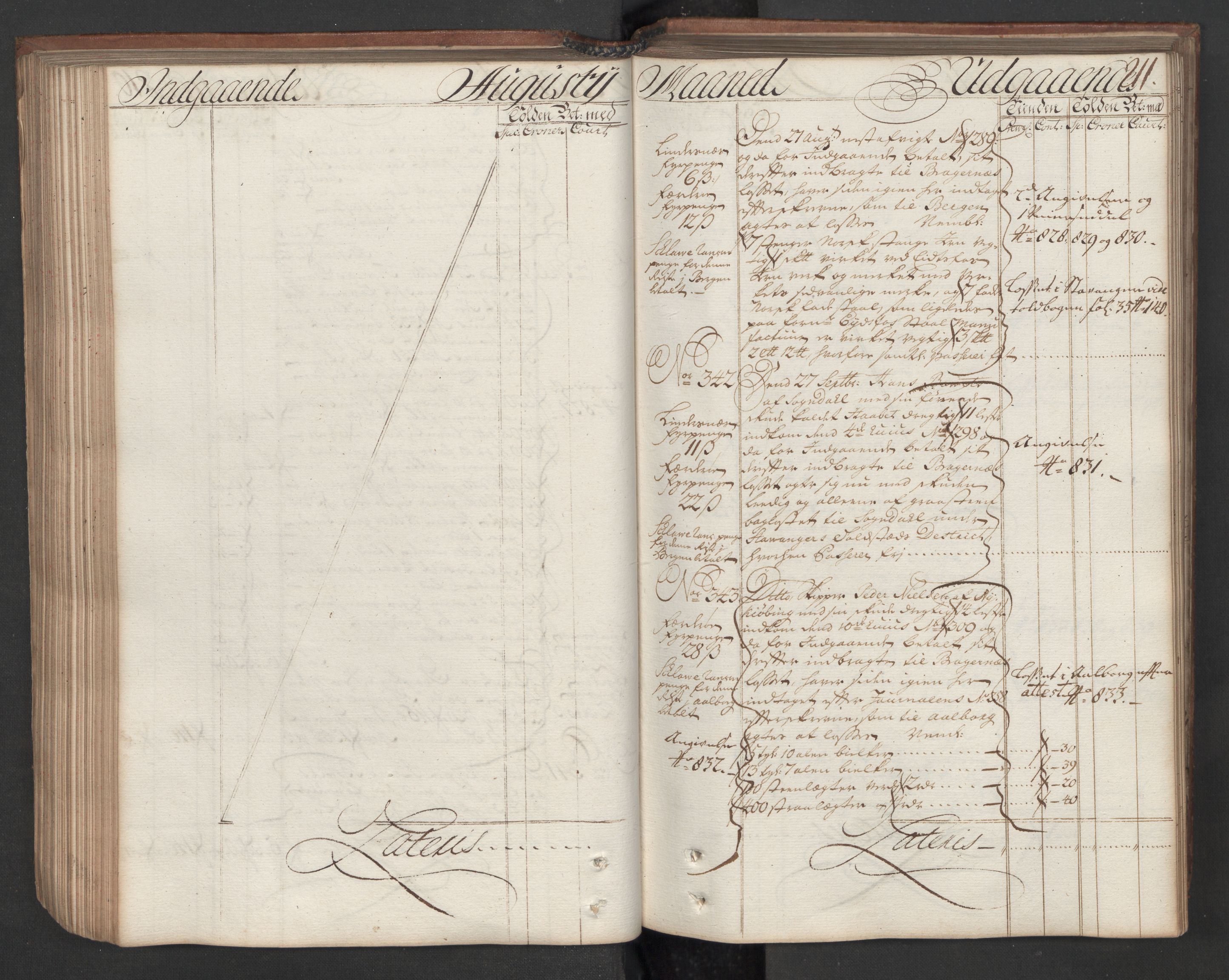 Generaltollkammeret, tollregnskaper, RA/EA-5490/R08/L0009/0001: Tollregnskaper Drammen / Hovedtollbok, 1731, p. 210b-211a