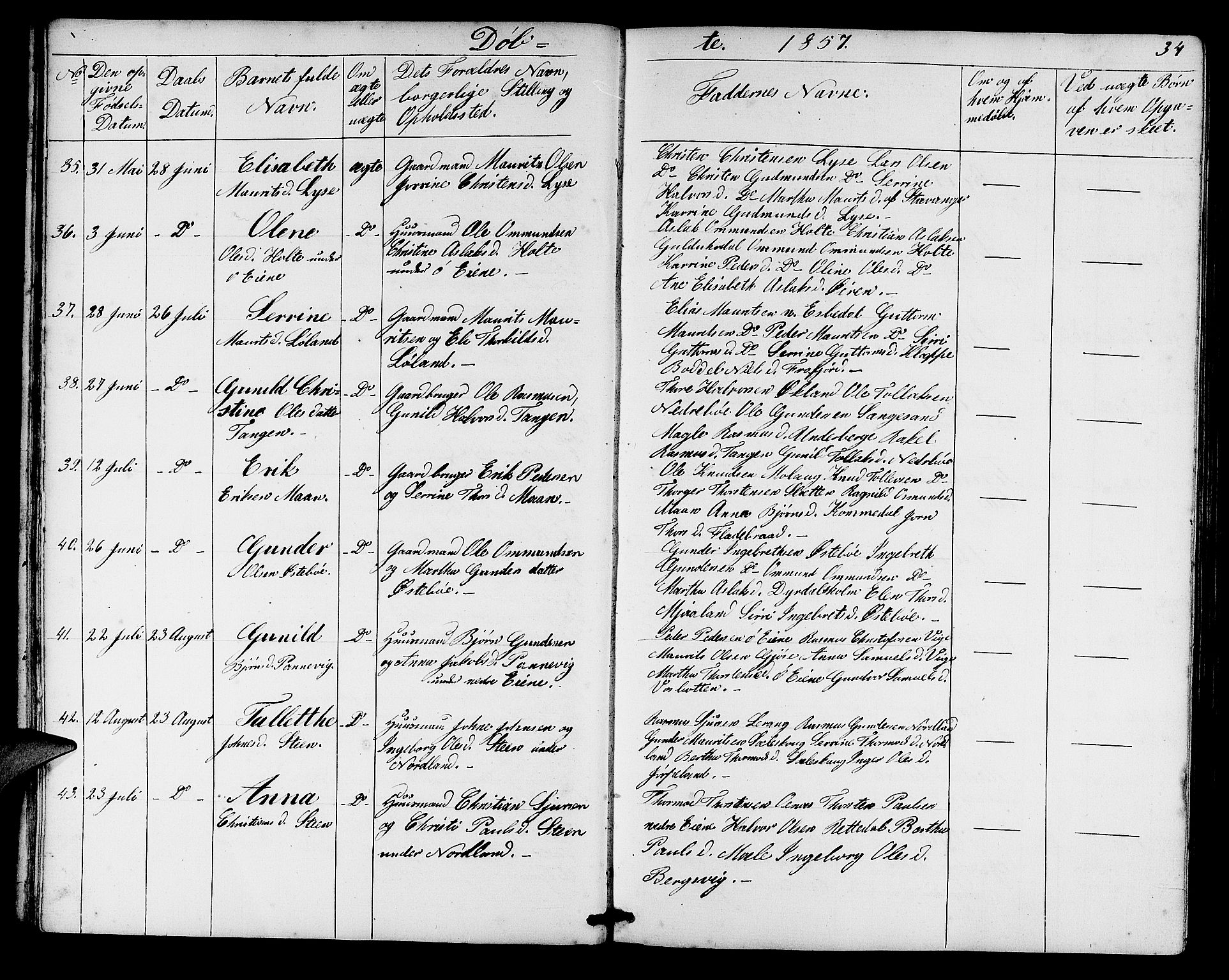 Høgsfjord sokneprestkontor, SAST/A-101624/H/Ha/Hab/L0002: Parish register (copy) no. B 2, 1855-1882, p. 34