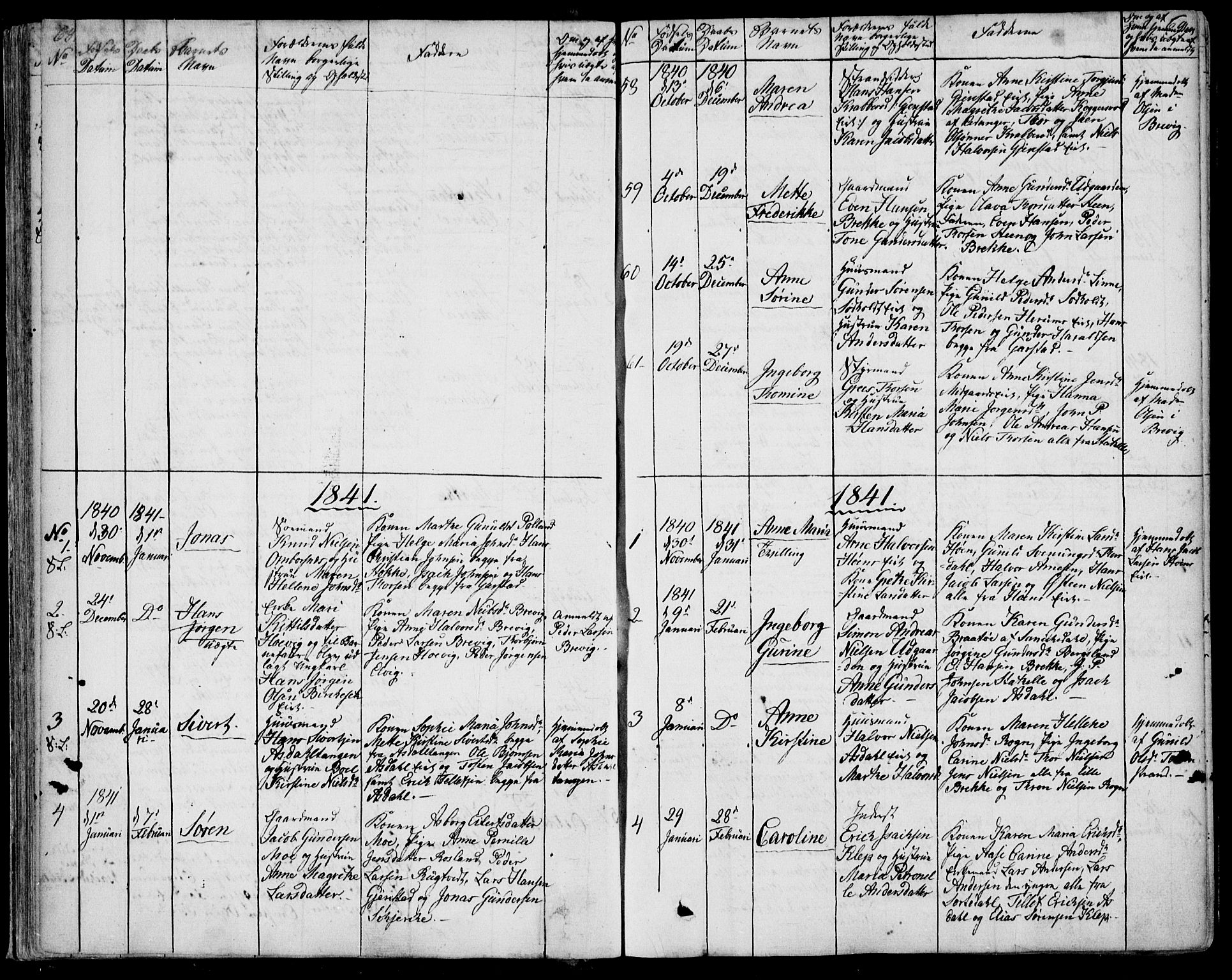 Bamble kirkebøker, SAKO/A-253/F/Fa/L0004: Parish register (official) no. I 4, 1834-1853, p. 68-69