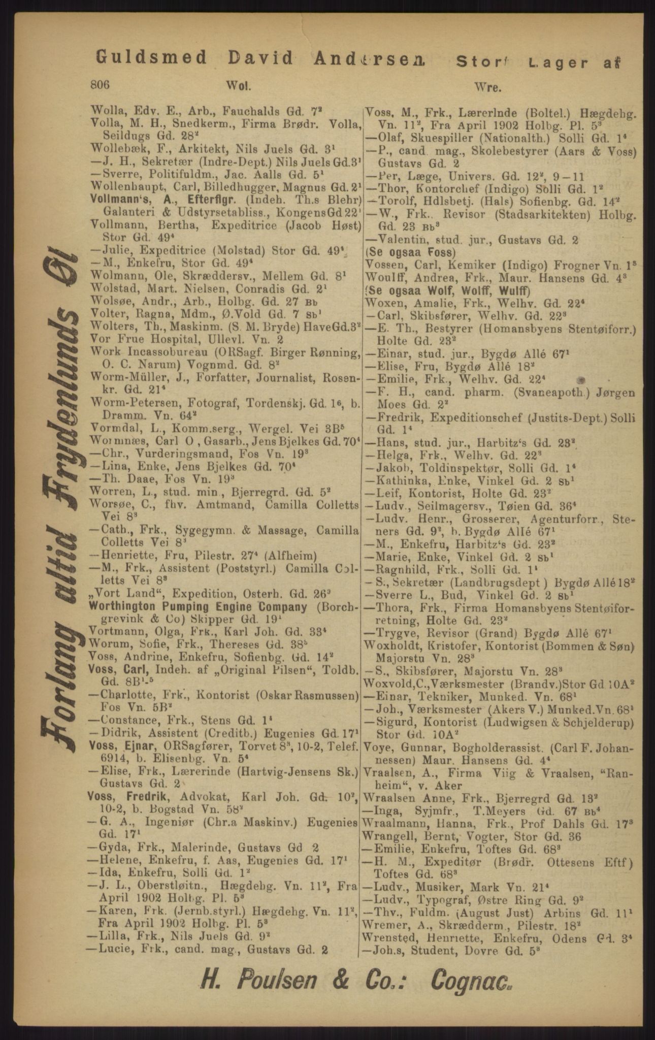 Kristiania/Oslo adressebok, PUBL/-, 1902, p. 806