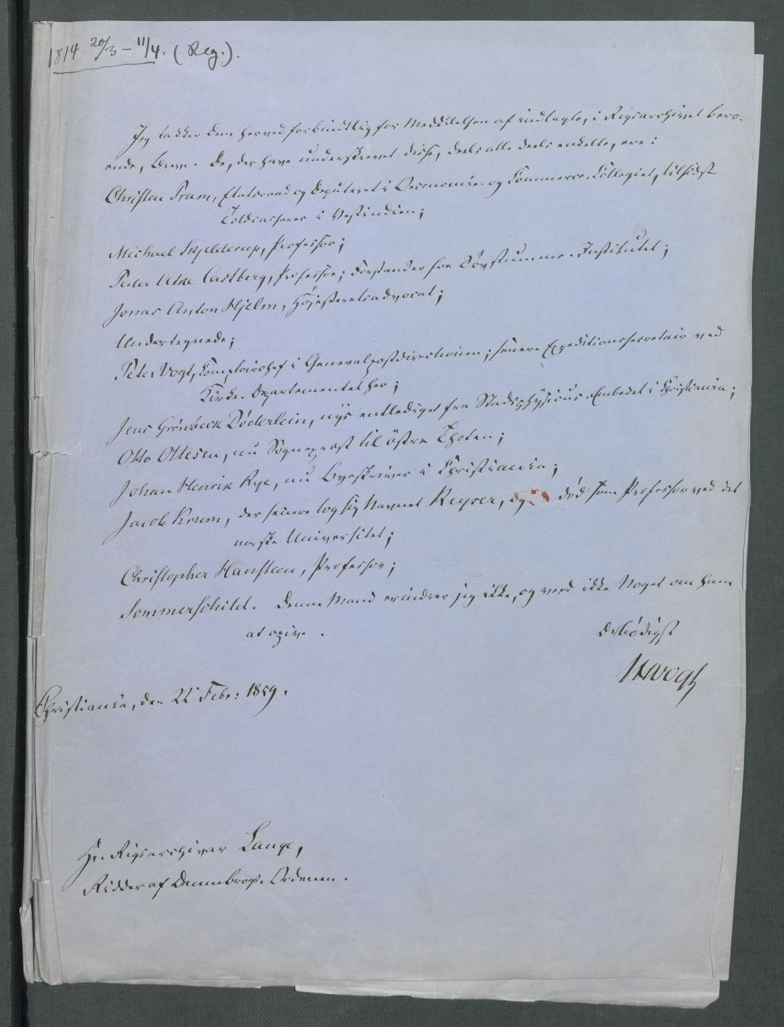 Forskjellige samlinger, Historisk-kronologisk samling, AV/RA-EA-4029/G/Ga/L0009A: Historisk-kronologisk samling. Dokumenter fra januar og ut september 1814. , 1814, p. 70