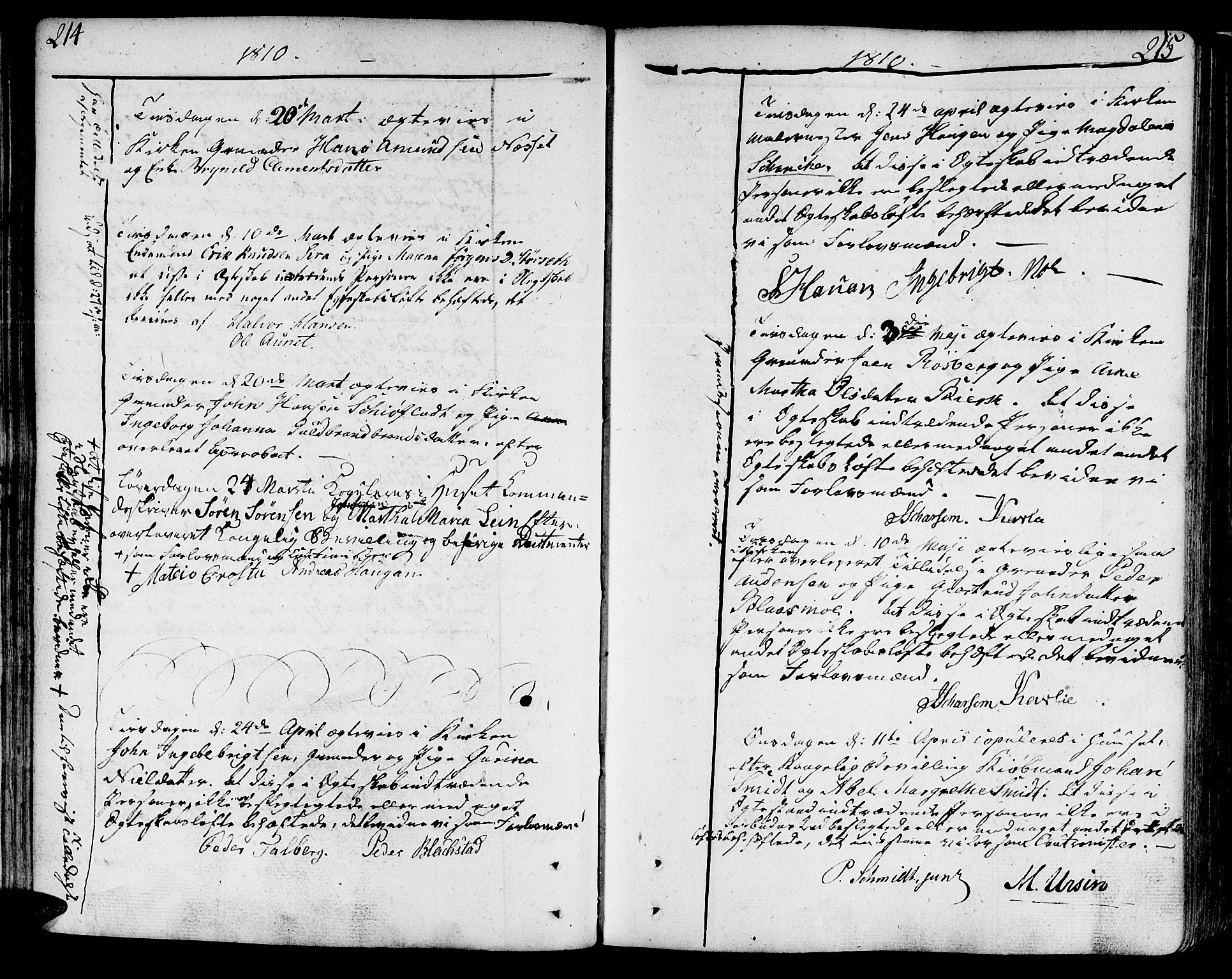 Ministerialprotokoller, klokkerbøker og fødselsregistre - Sør-Trøndelag, AV/SAT-A-1456/602/L0105: Parish register (official) no. 602A03, 1774-1814, p. 214-215