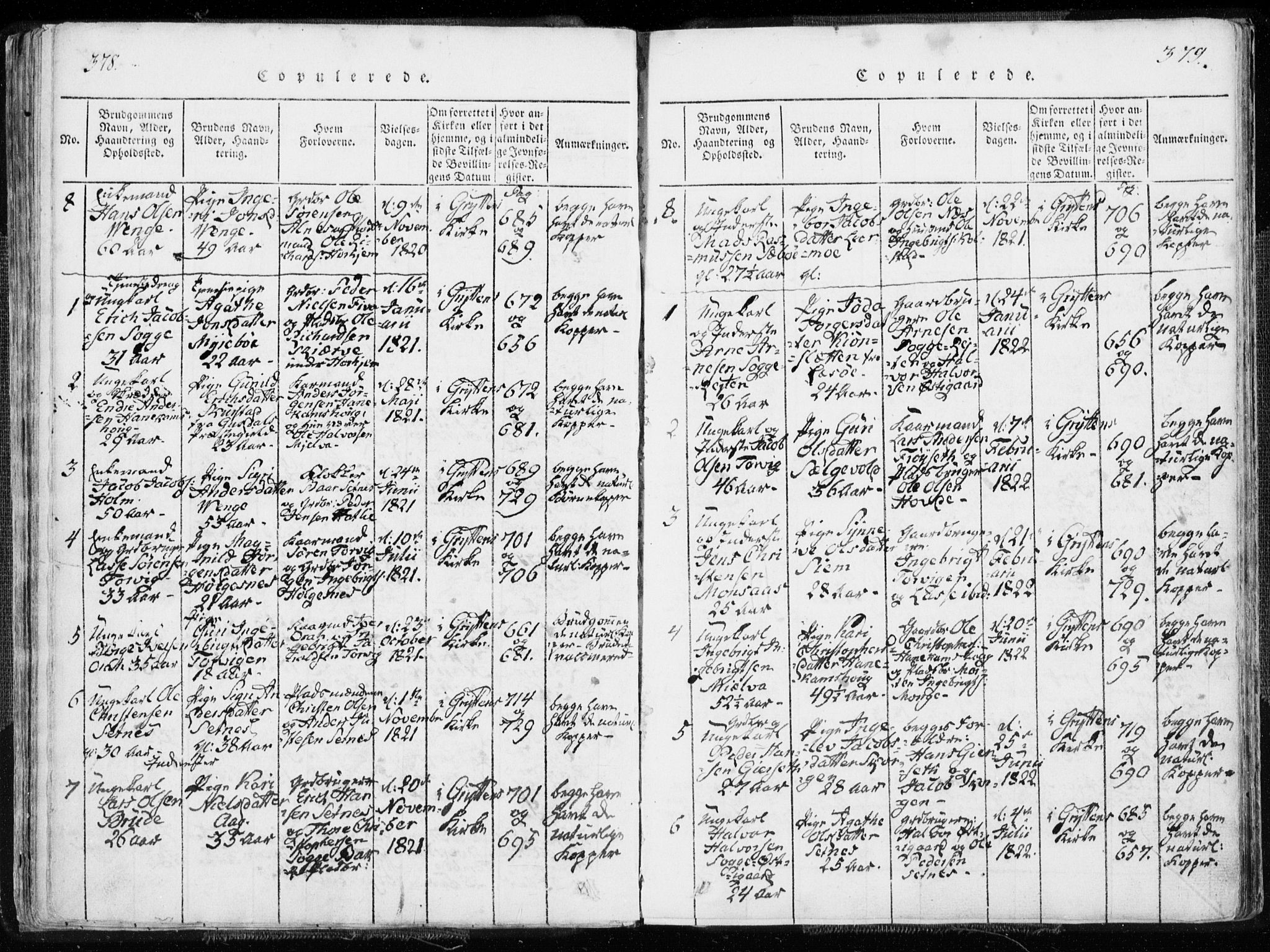 Ministerialprotokoller, klokkerbøker og fødselsregistre - Møre og Romsdal, AV/SAT-A-1454/544/L0571: Parish register (official) no. 544A04, 1818-1853, p. 378-379