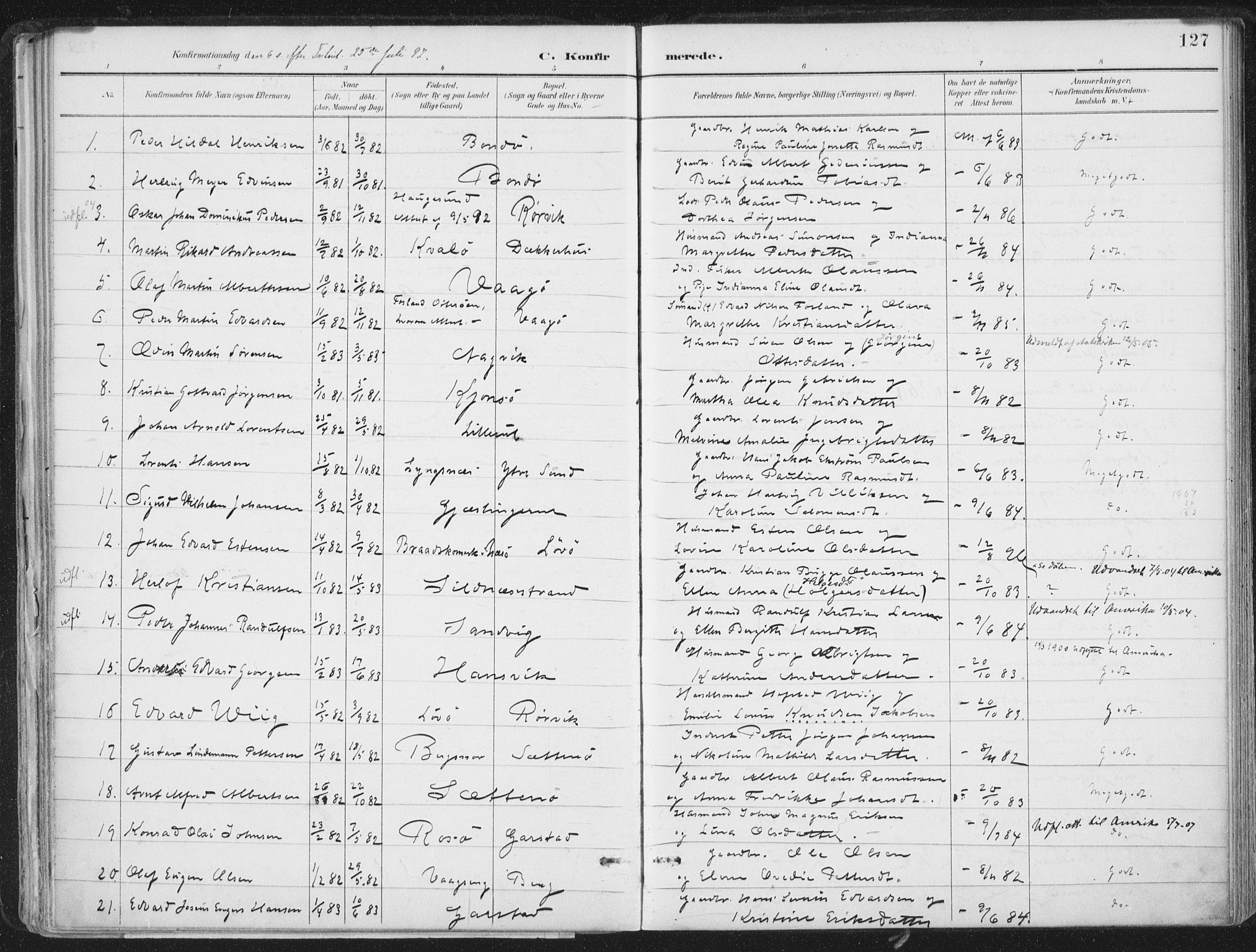 Ministerialprotokoller, klokkerbøker og fødselsregistre - Nord-Trøndelag, SAT/A-1458/786/L0687: Parish register (official) no. 786A03, 1888-1898, p. 127