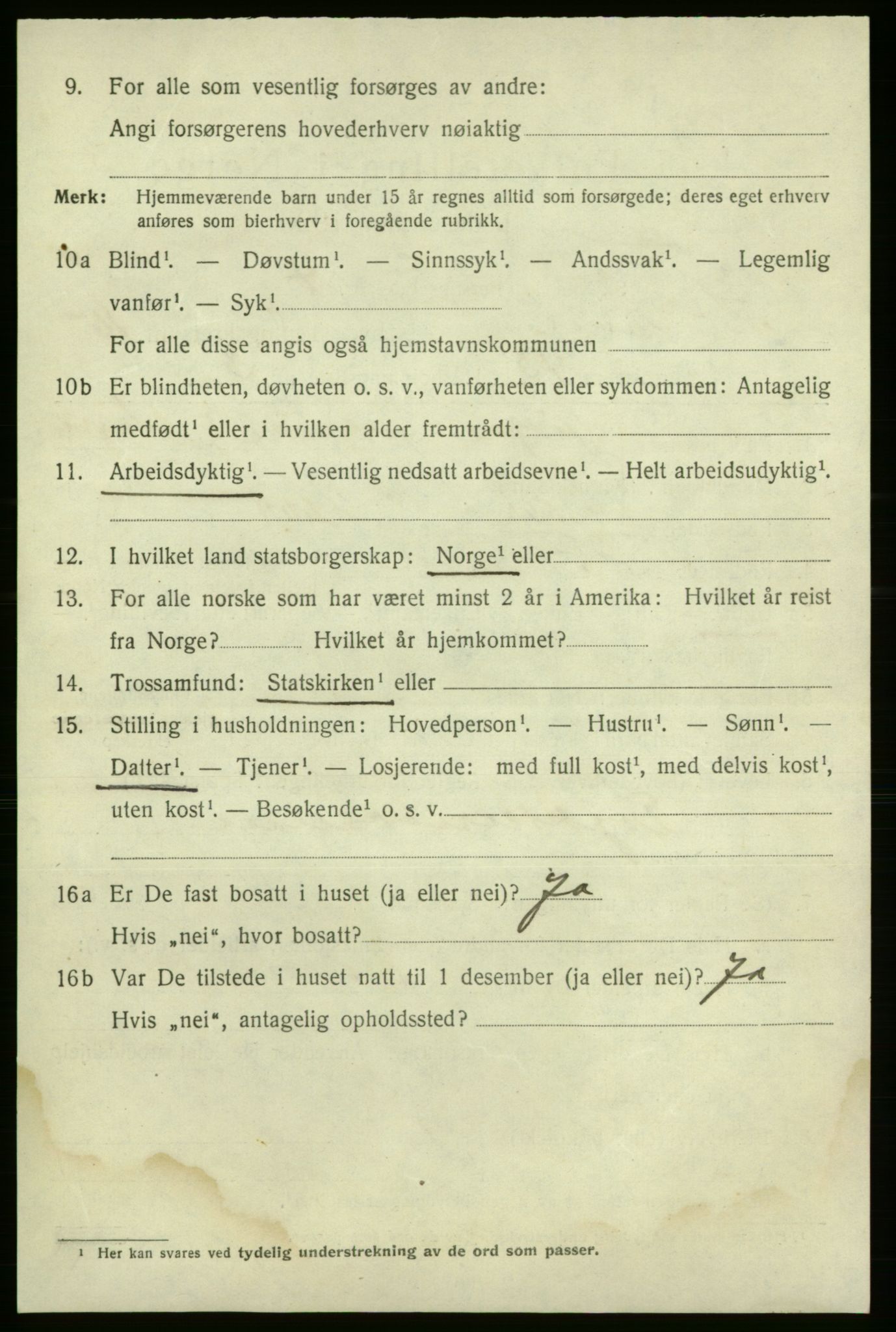 SAO, 1920 census for Fredrikshald, 1920, p. 24215